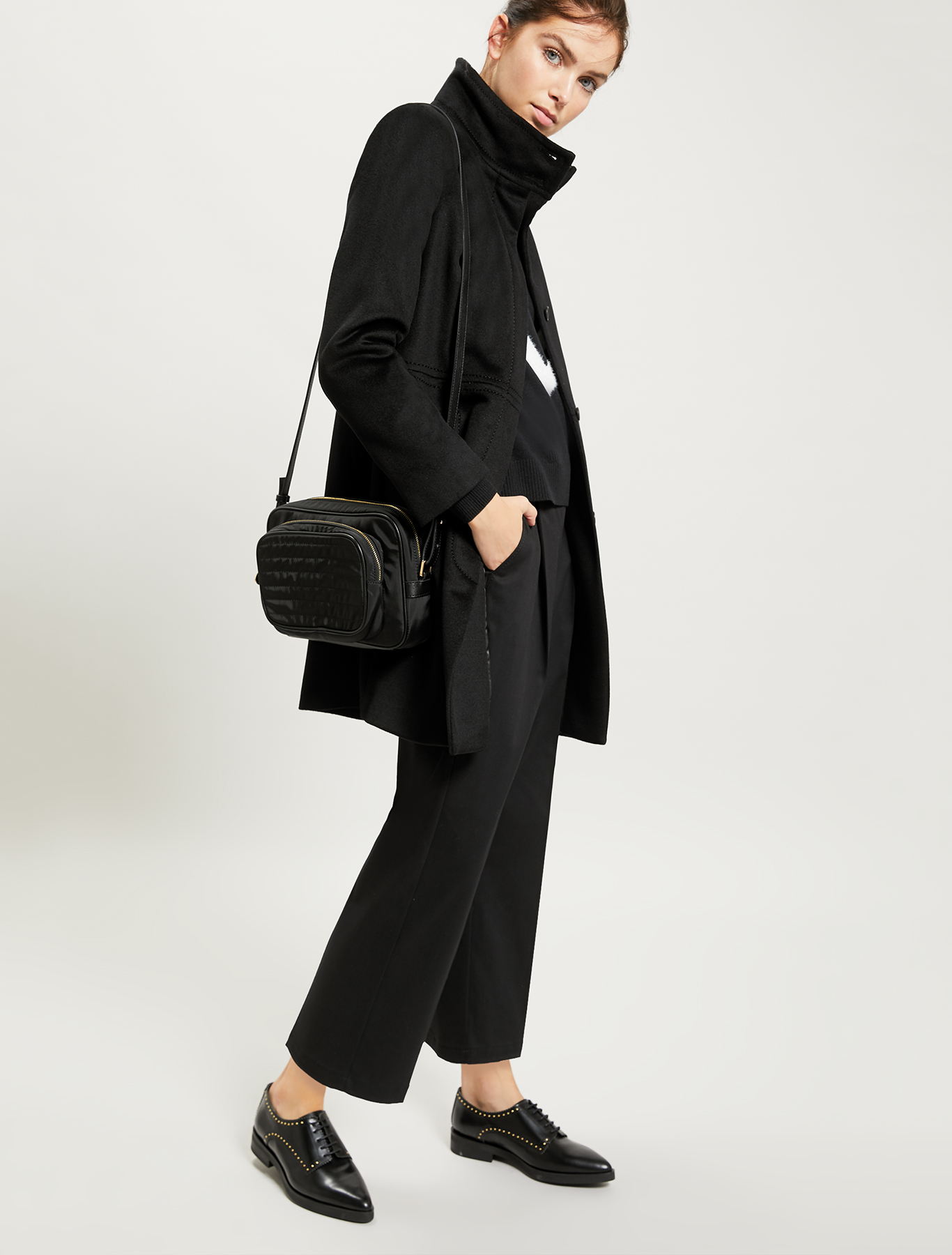 Cotton satin trousers, black - Pennyblack Cotton satin trousers - black - pennyblack