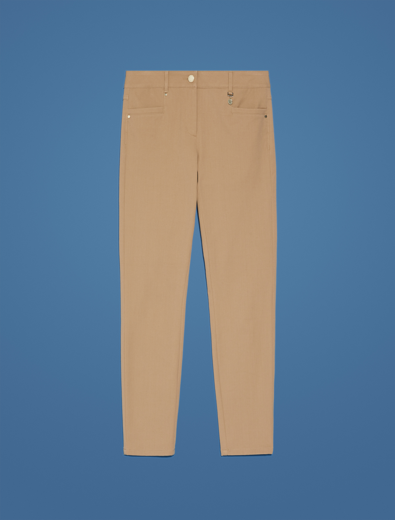 Skinny trousers in stretch cotton, camel - Pennyblack Skinny trousers in stretch cotton - camel - pennyblack