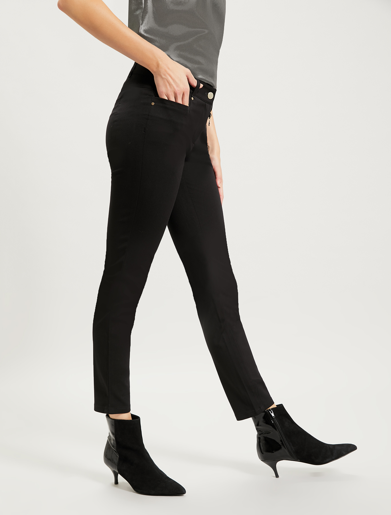 Skinny trousers in stretch cotton, black - Pennyblack Skinny trousers in stretch cotton - black - pennyblack