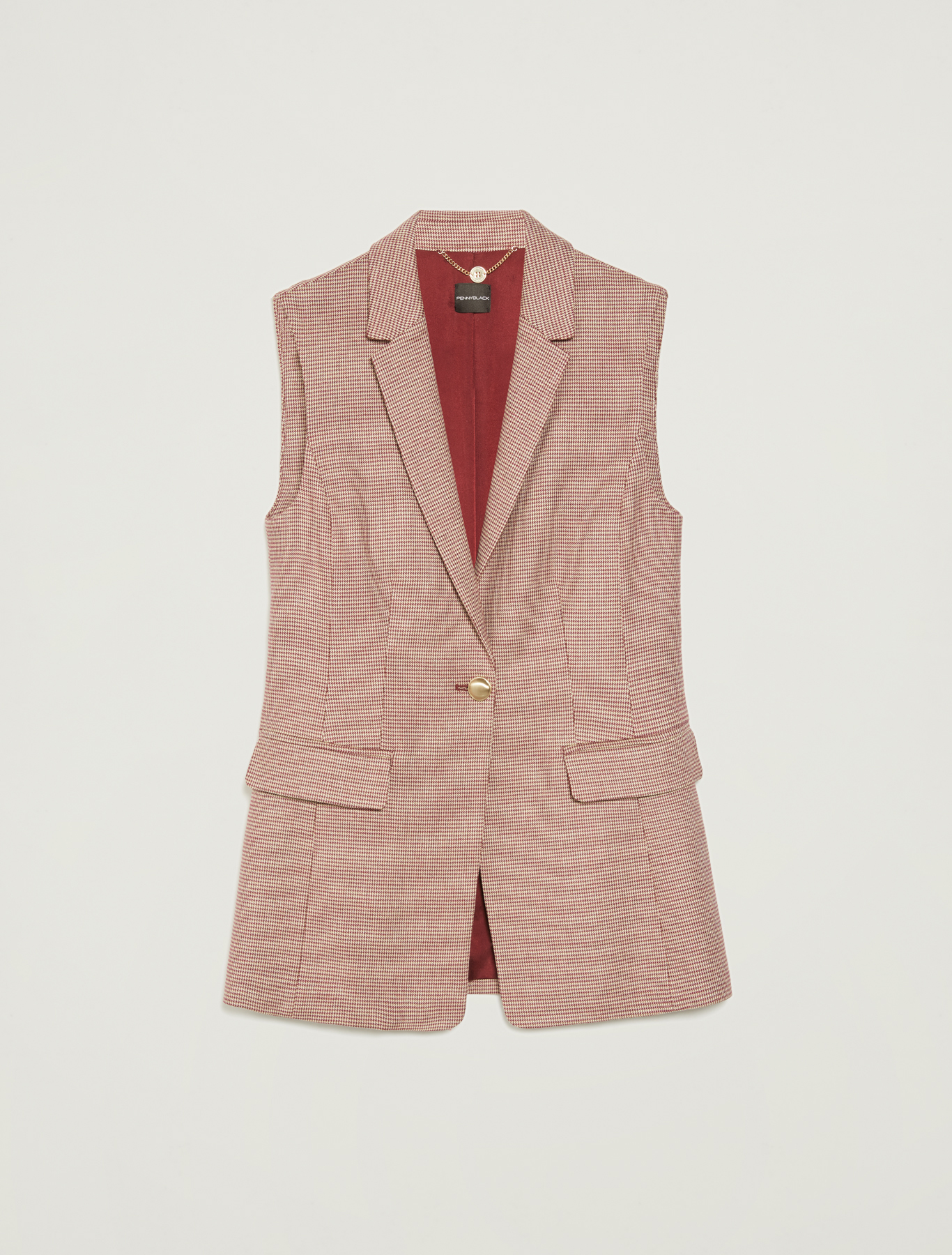 Blazer gilet pied de poule, fantasia rosso - Pennyblack Blazer gilet pied de poule - fantasia rosso - pennyblack