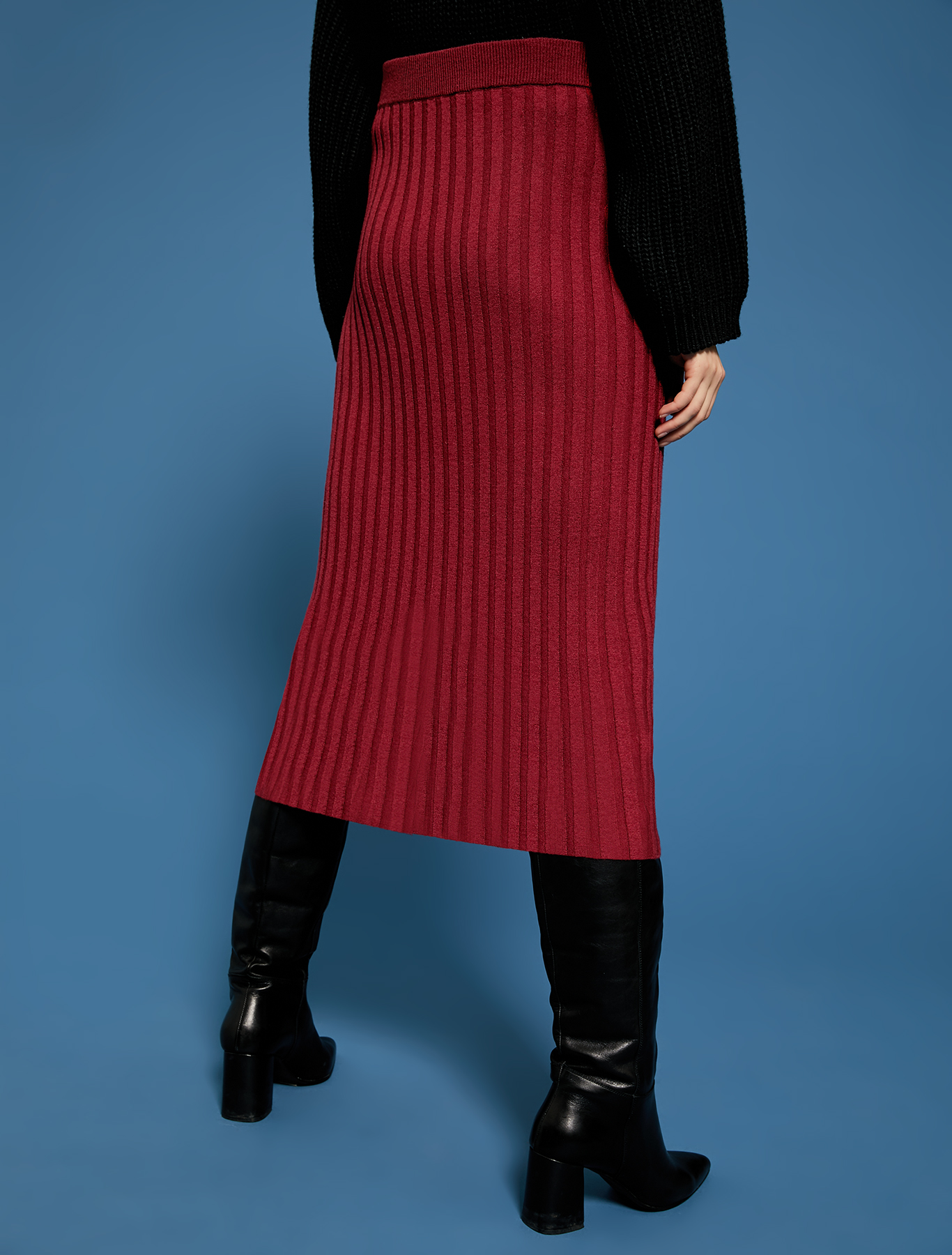 Knit pencil skirt, burgundy - Pennyblack Knit pencil skirt - burgundy - pennyblack