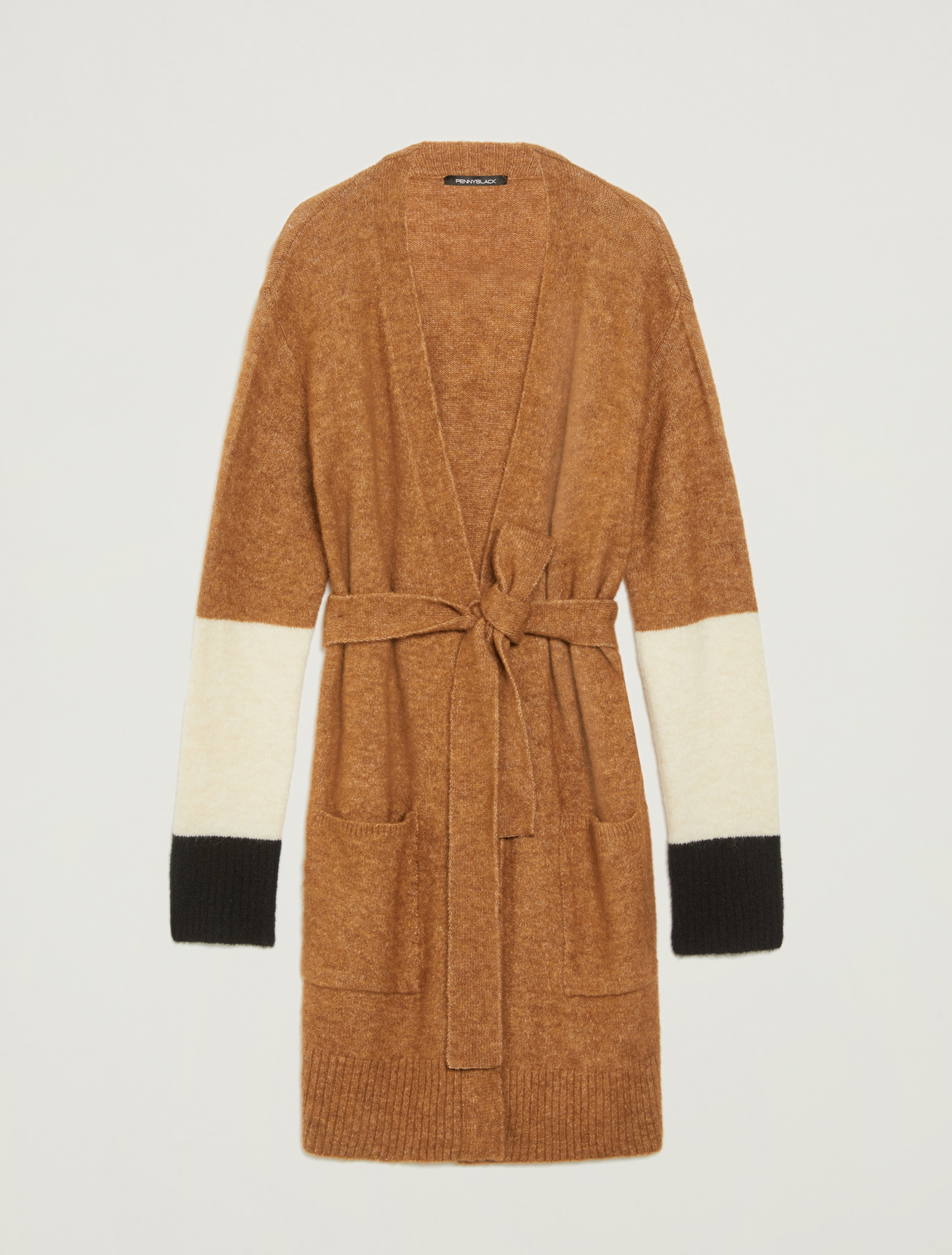 Colour block cardigan, camel - Pennyblack Colour block cardigan - camel - pennyblack