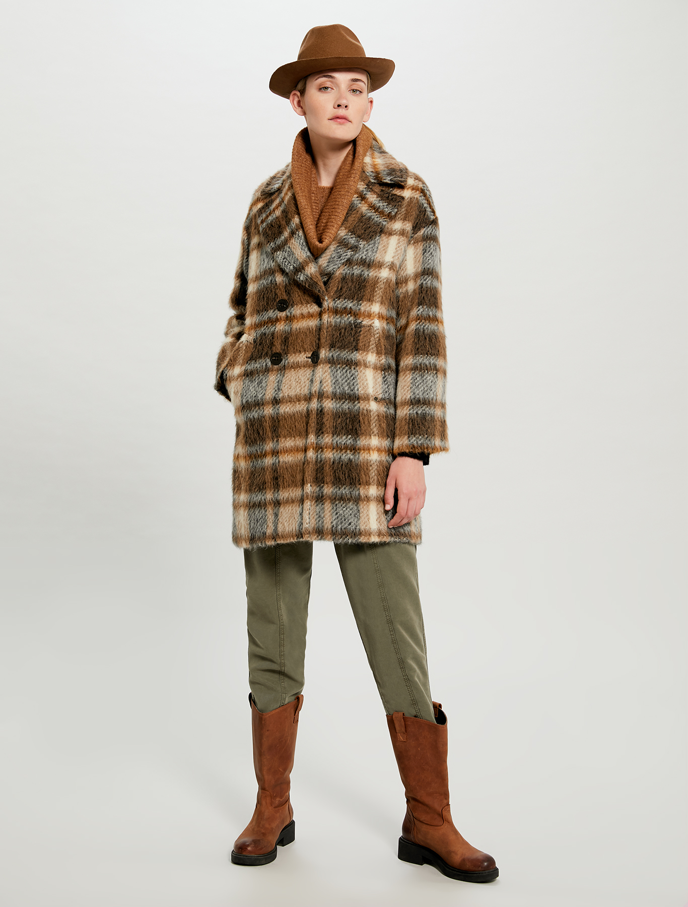 A-line jumper with neck warmer, camel - Pennyblack A-line jumper with neck warmer - camel - pennyblack