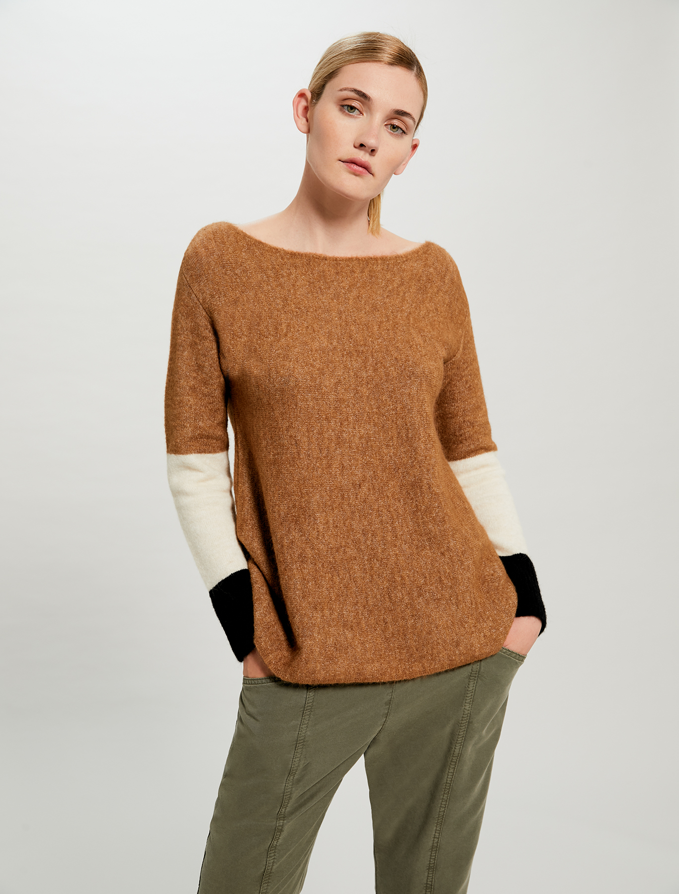 A-line jumper with neck warmer, camel - Pennyblack A-line jumper with neck warmer - camel - pennyblack