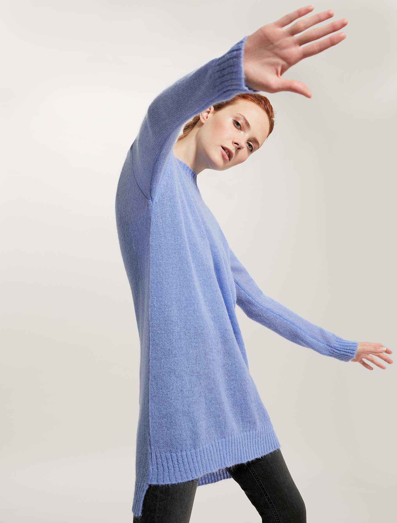 Jumper in alpaca-mohair blend, light blue - Pennyblack Jumper in alpaca-mohair blend - light blue - pennyblack