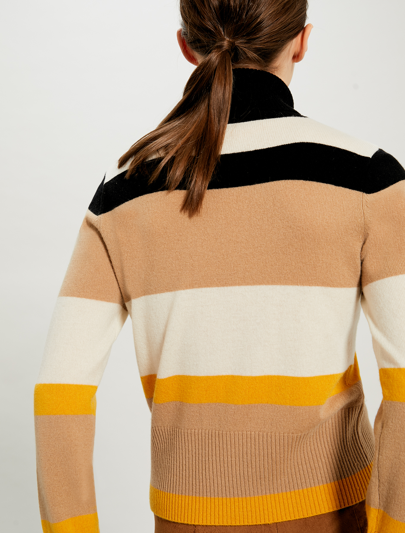 Jumper with turtleneck, soft yellow pattern - Pennyblack Jumper with turtleneck - soft yellow pattern - pennyblack
