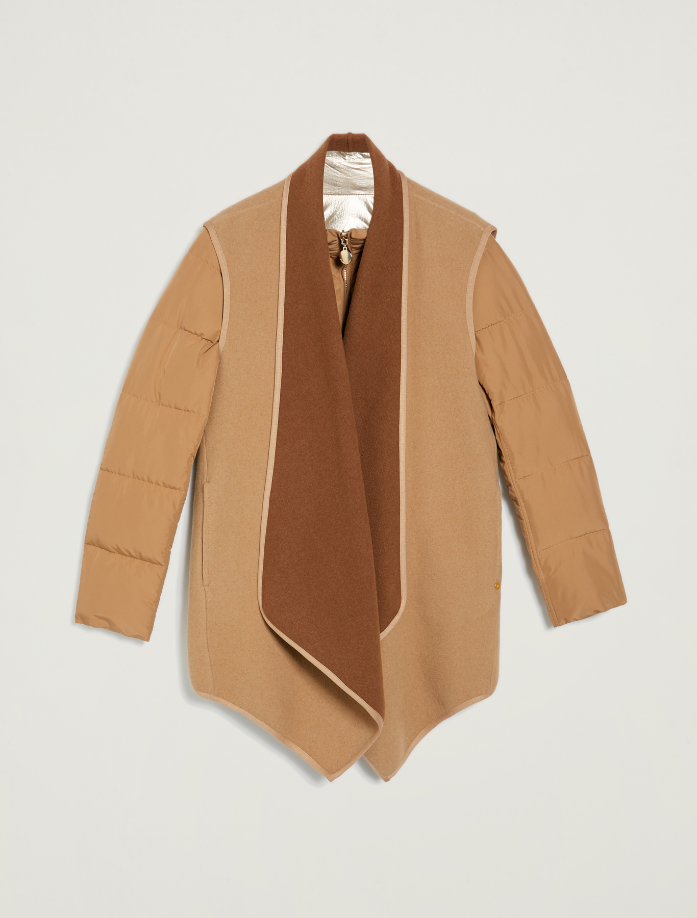 Reversible puffer jacket with gilet, camel - Pennyblack Reversible puffer jacket with gilet - camel - pennyblack