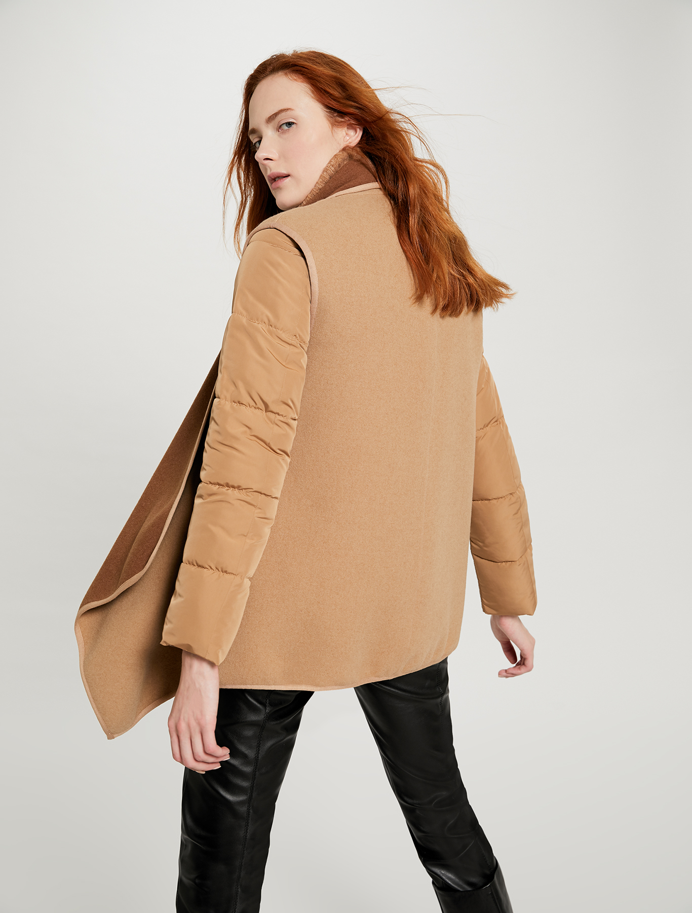 Reversible puffer jacket with gilet, camel - Pennyblack Reversible puffer jacket with gilet - camel - pennyblack