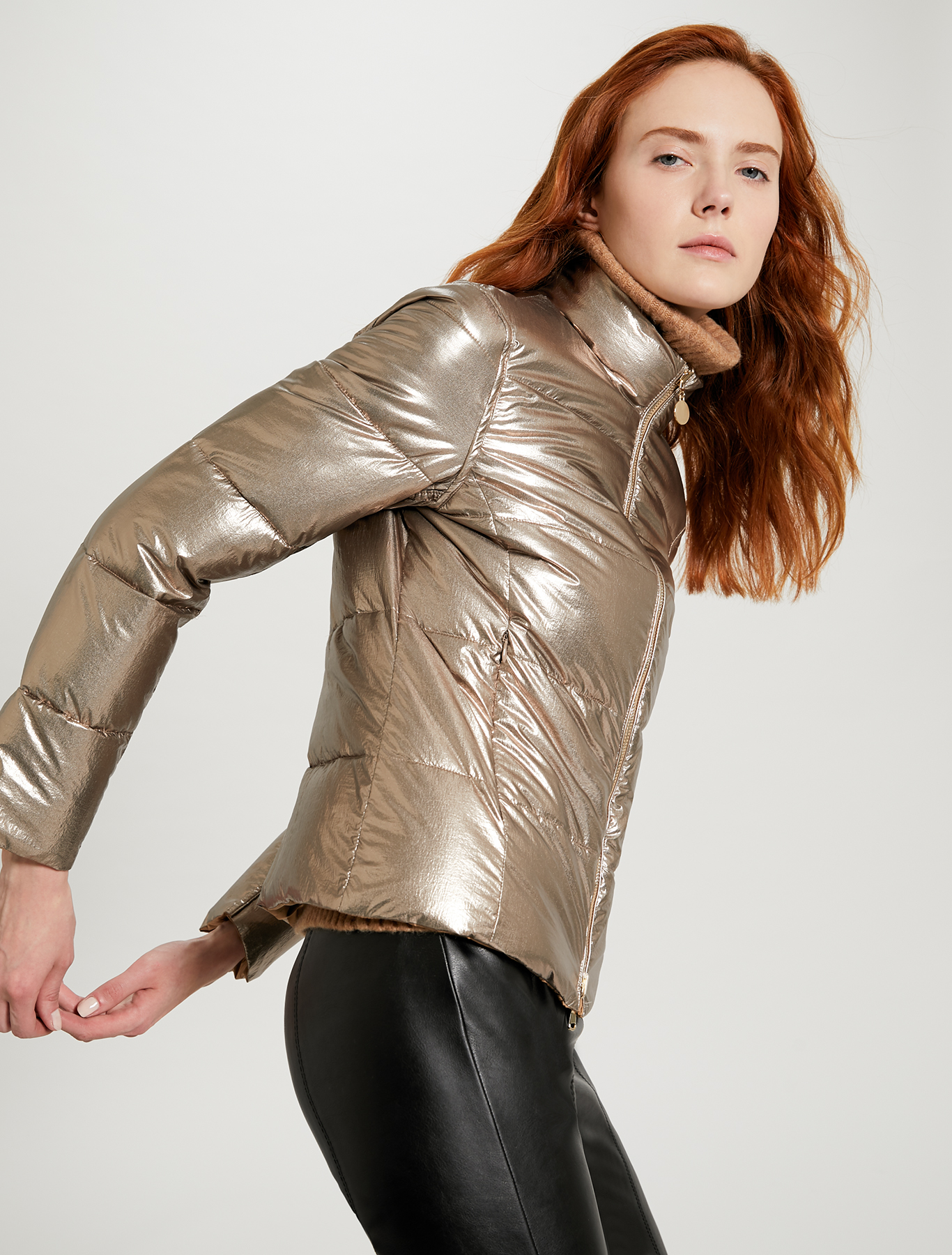 Reversible puffer jacket with gilet, camel - Pennyblack Reversible puffer jacket with gilet - camel - pennyblack