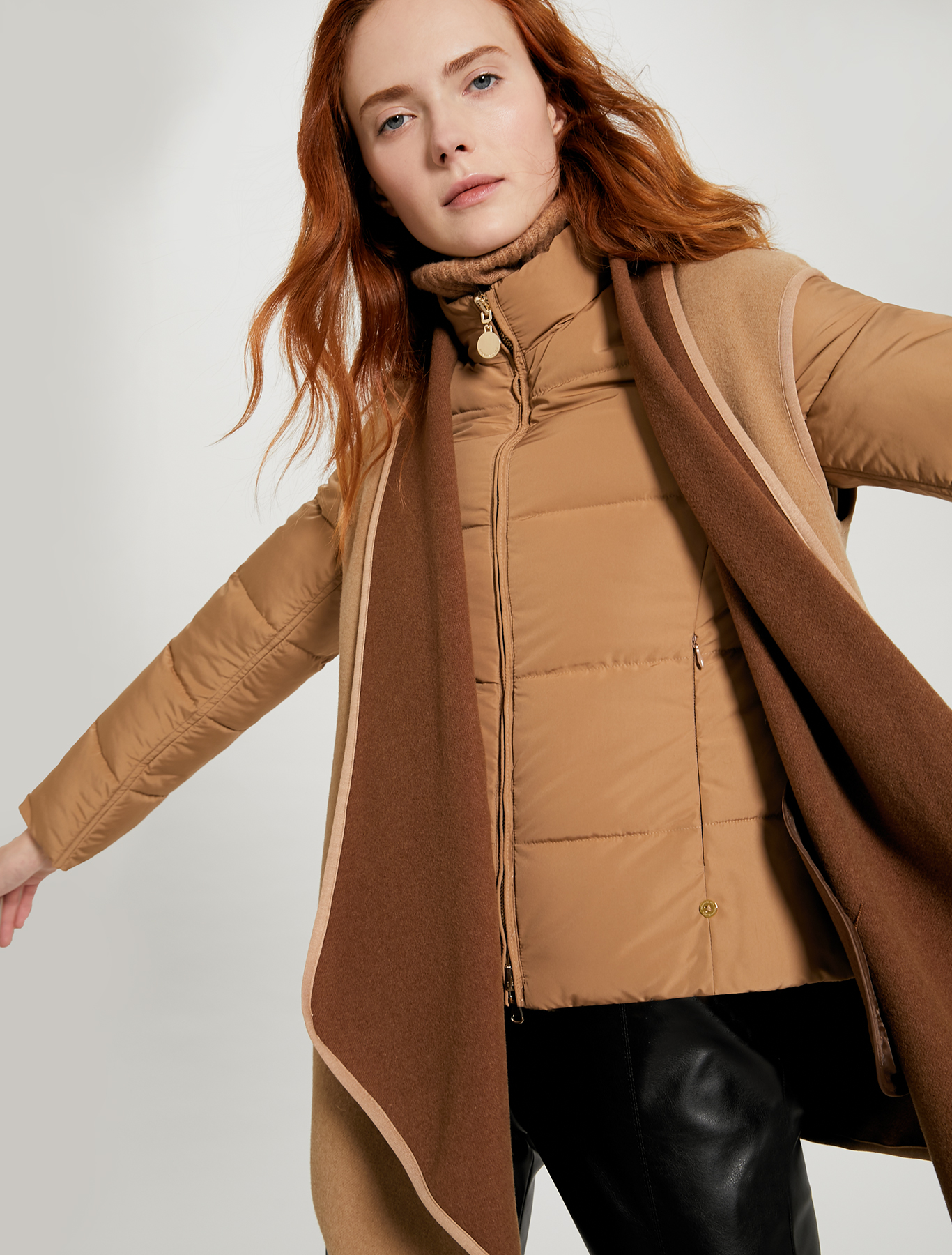 Reversible puffer jacket with gilet, camel - Pennyblack Reversible puffer jacket with gilet - camel - pennyblack
