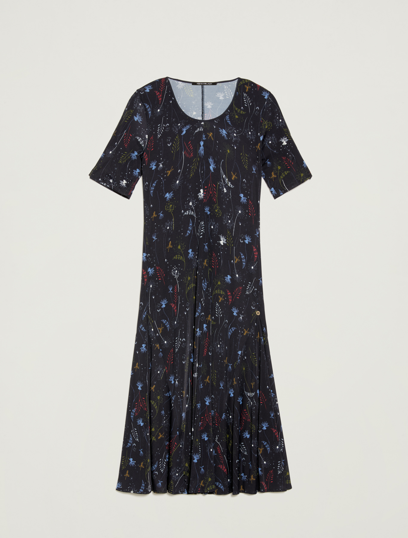 Jersey dress with plant print, navy blue pattern - Pennyblack Jersey dress with plant print - navy blue pattern - pennyblack