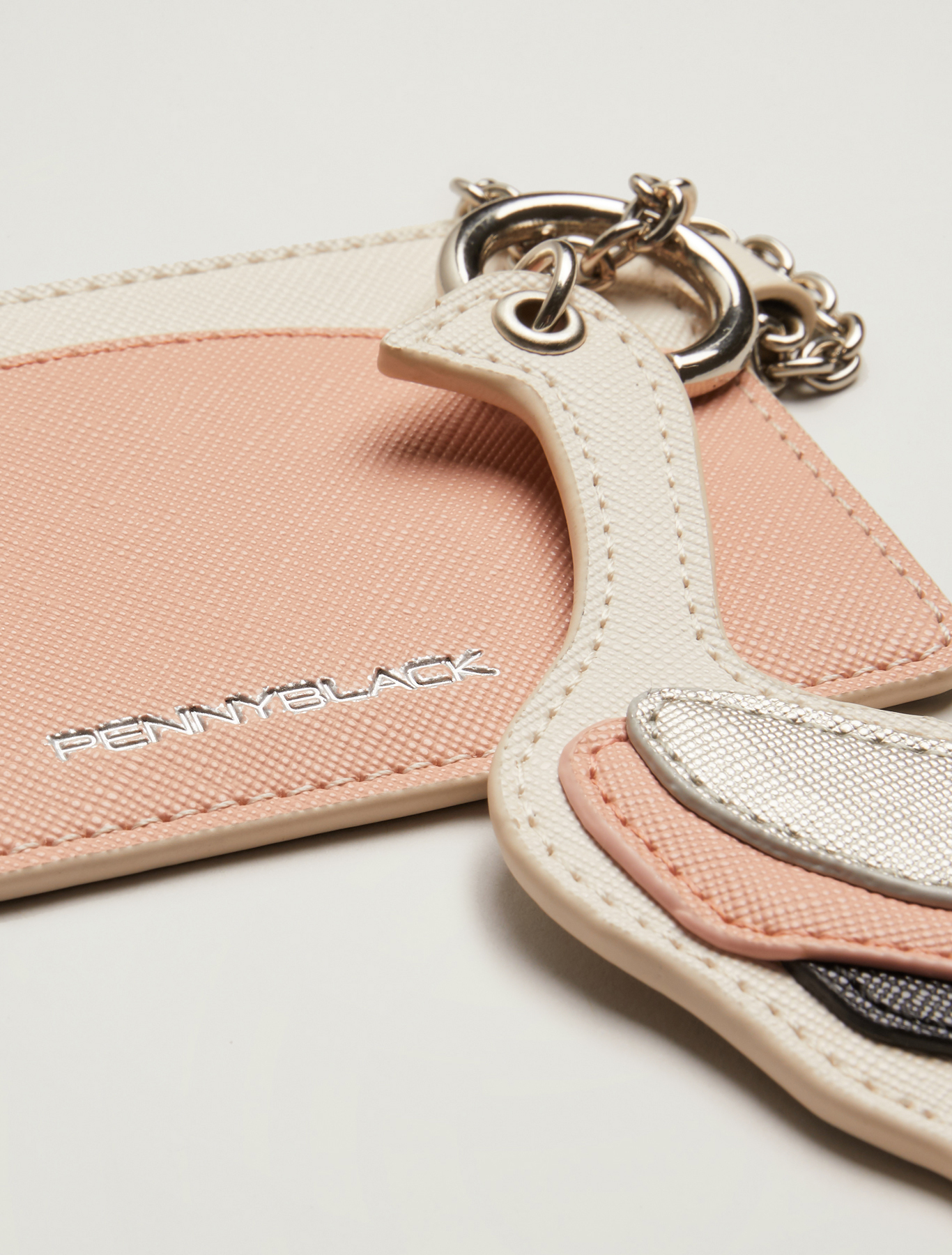 Key ring with card holder, ivory - Pennyblack