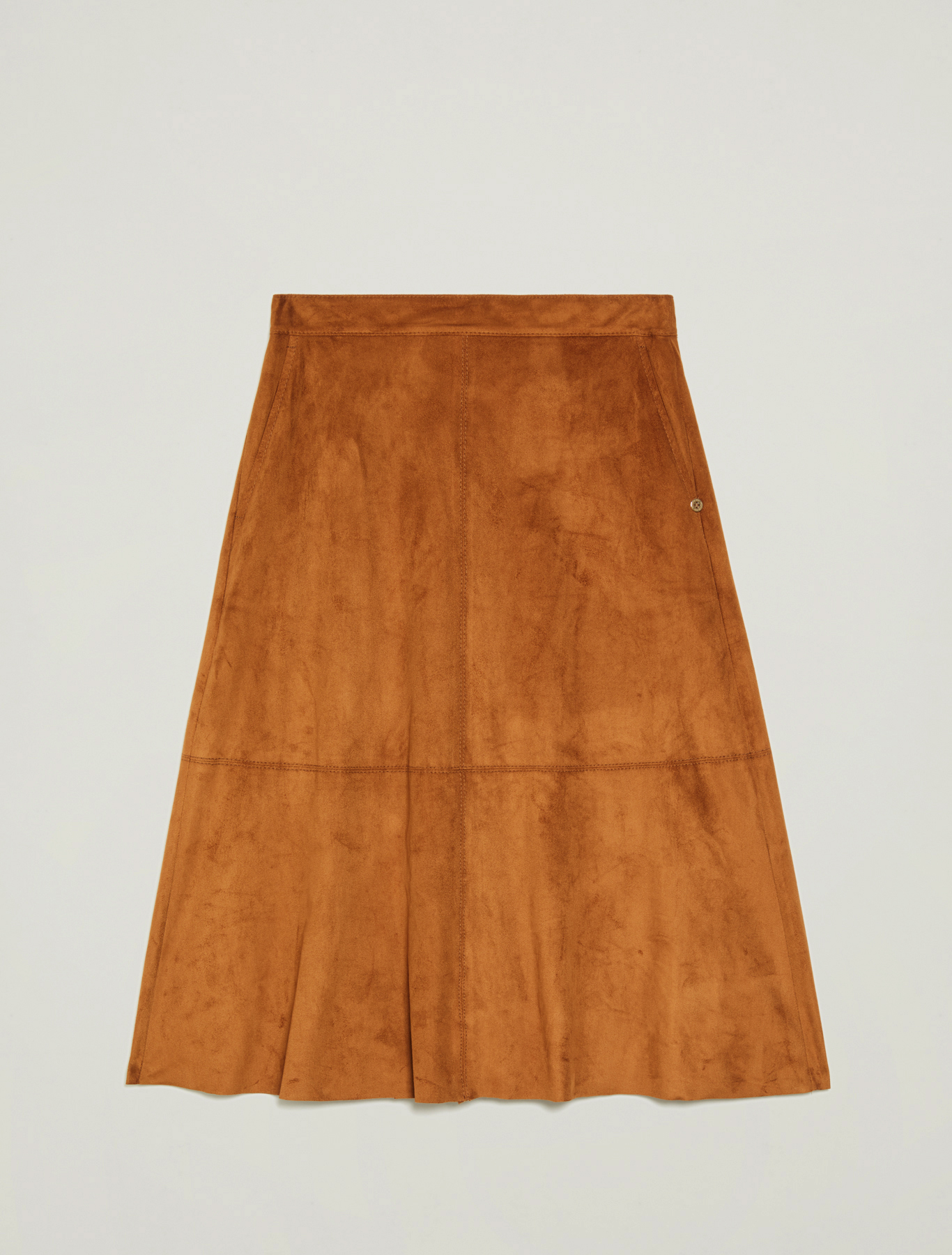 A-line skirt in velvet jersey, tan - Pennyblack A-line skirt in velvet jersey - tan - pennyblack