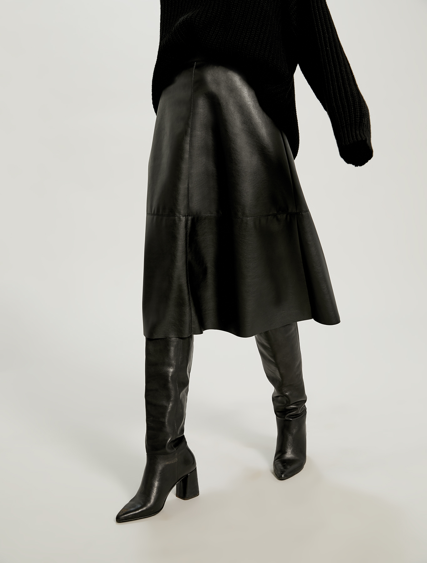 A-line coated jersey skirt, black - Pennyblack A-line coated jersey skirt - black - pennyblack