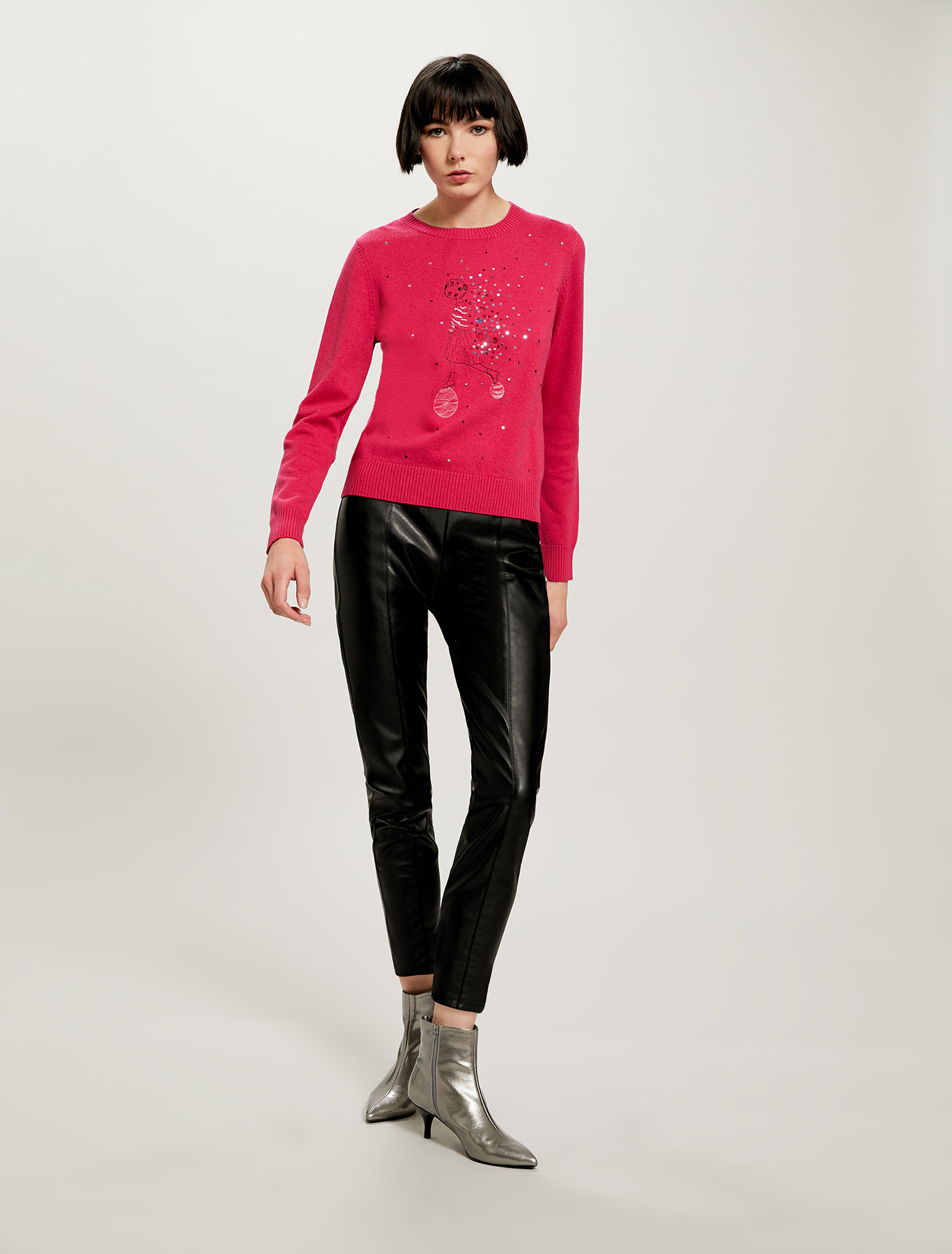 Skinny coated jersey trousers, black - Pennyblack Skinny coated jersey trousers - black - pennyblack