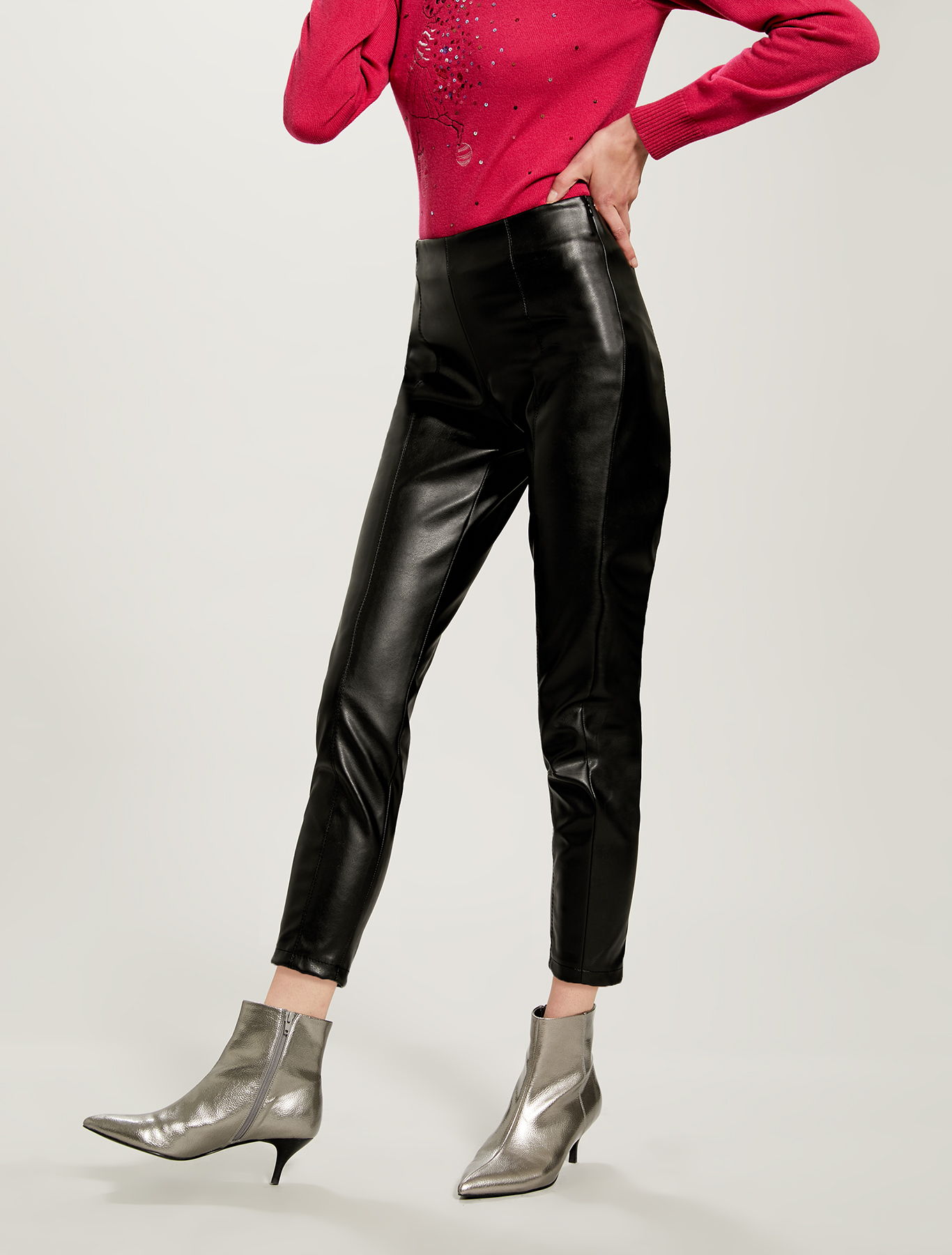 Skinny coated jersey trousers, black - Pennyblack Skinny coated jersey trousers - black - pennyblack