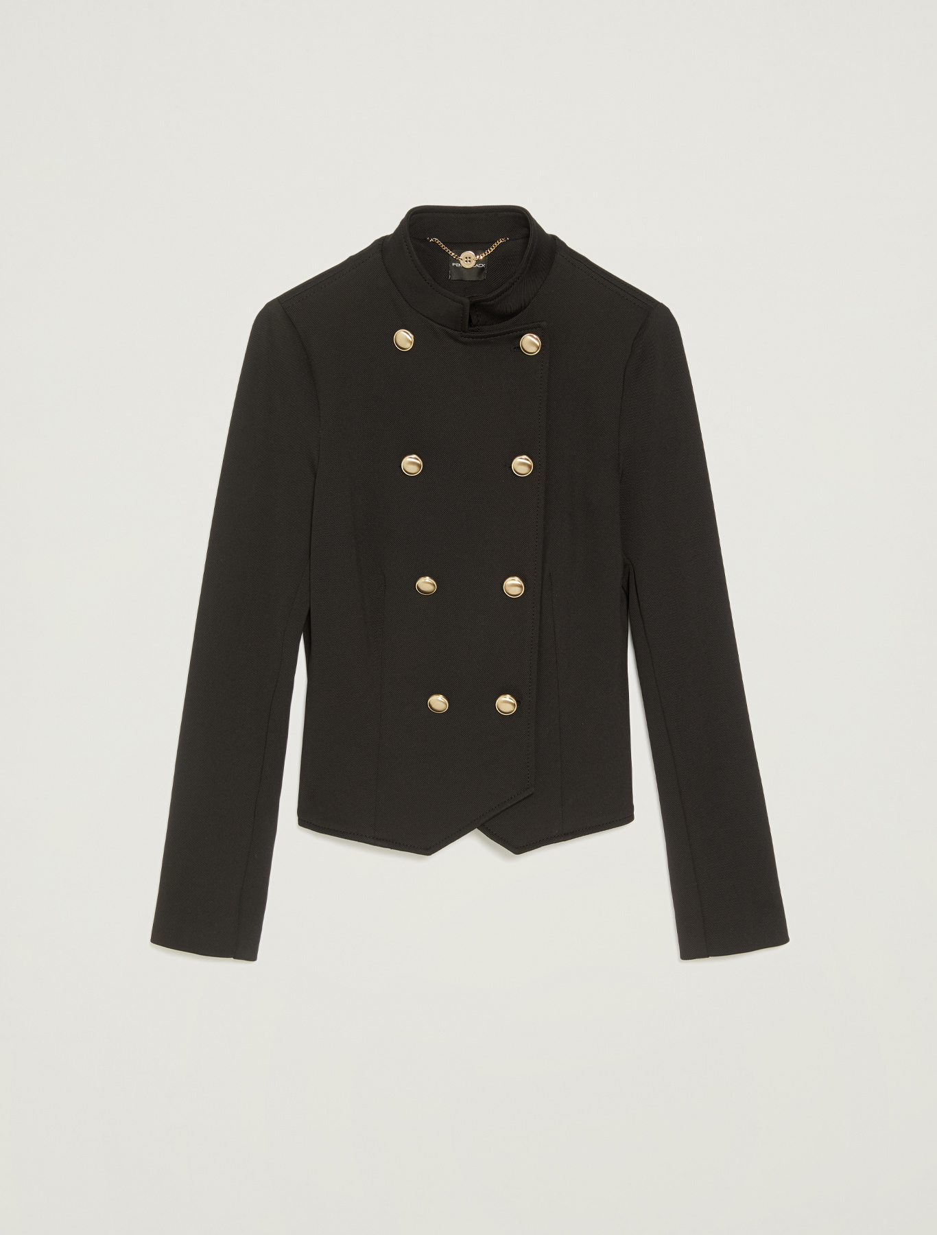 Double-breasted jersey tailcoat, black - Pennyblack