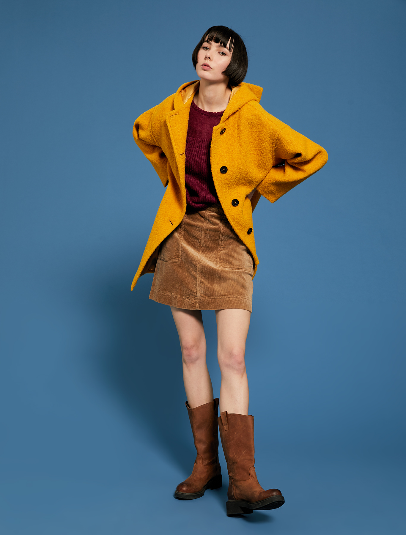 Corduroy skirt, beige - Pennyblack Corduroy skirt - beige - pennyblack