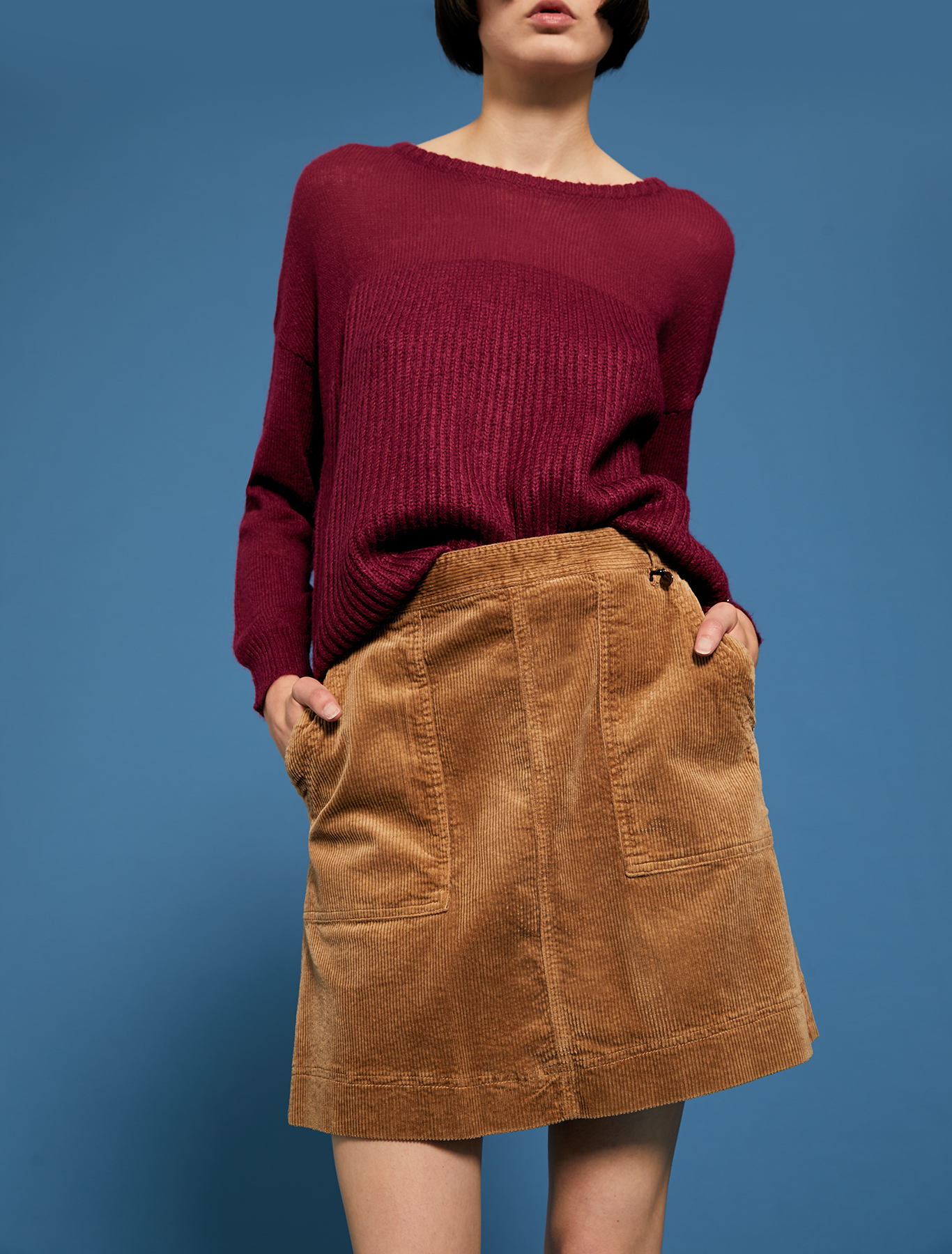 Corduroy skirt, beige - Pennyblack Corduroy skirt - beige - pennyblack