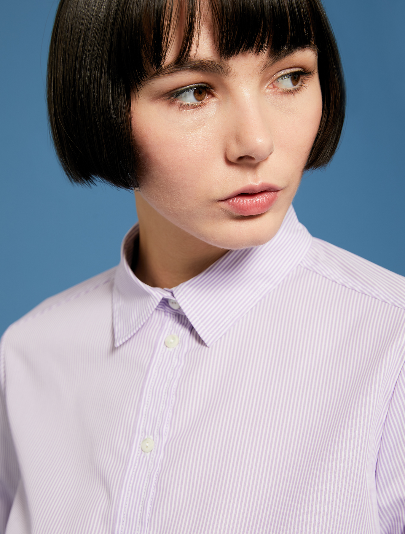 Shirt with bow cuffs, lilac pattern - Pennyblack Shirt with bow cuffs - lilac pattern - pennyblack