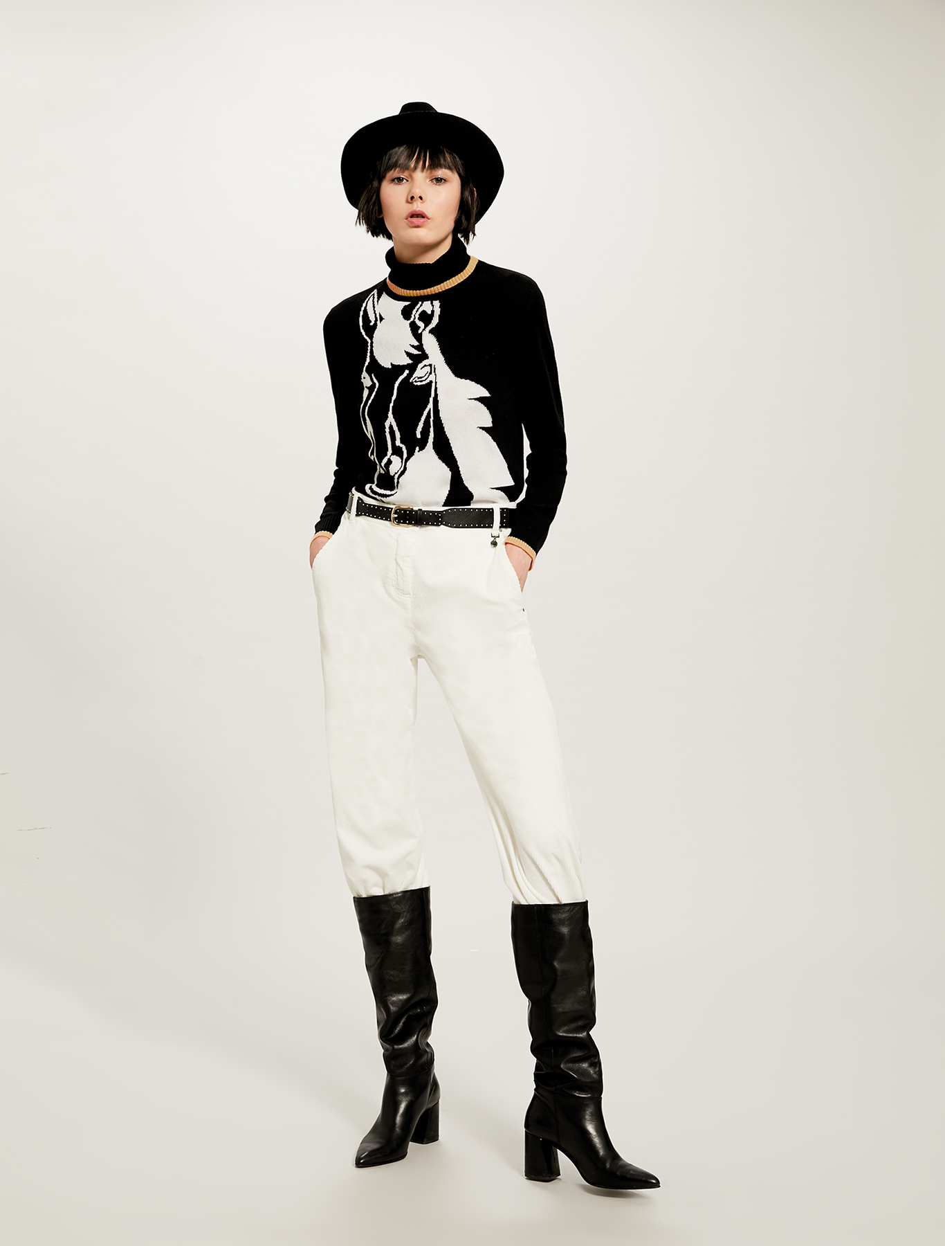Corduroy trousers, white - Pennyblack Corduroy trousers - white - pennyblack