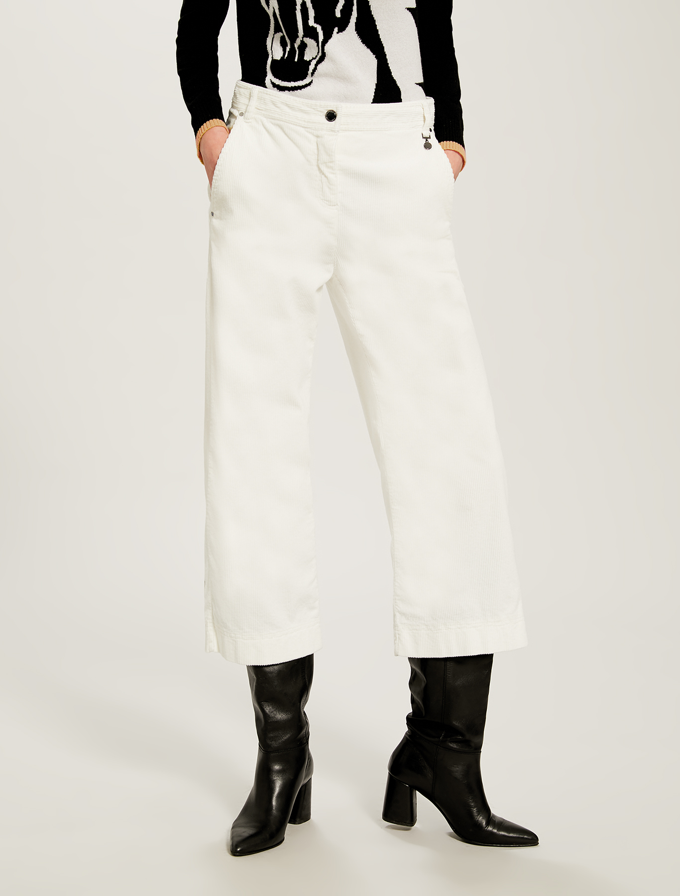 Corduroy trousers, white - Pennyblack Corduroy trousers - white - pennyblack