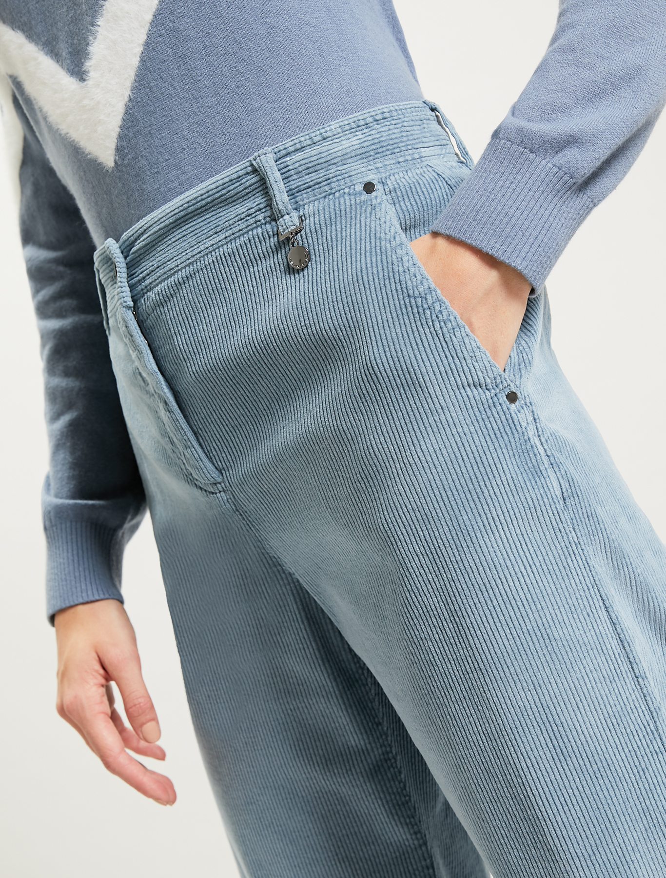 Corduroy trousers, light blue - Pennyblack Corduroy trousers - light blue - pennyblack