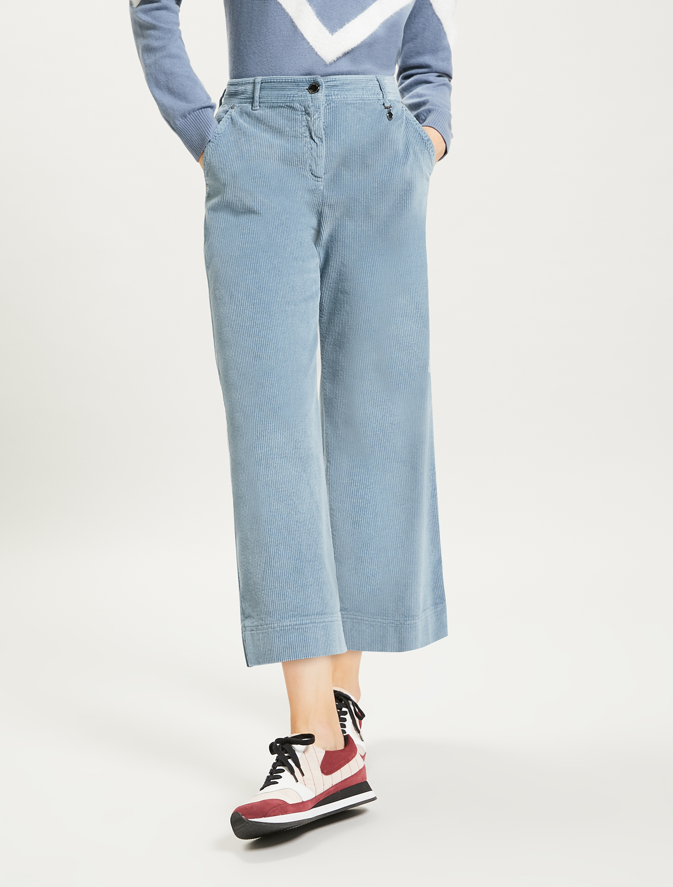 Corduroy trousers, light blue - Pennyblack Corduroy trousers - light blue - pennyblack