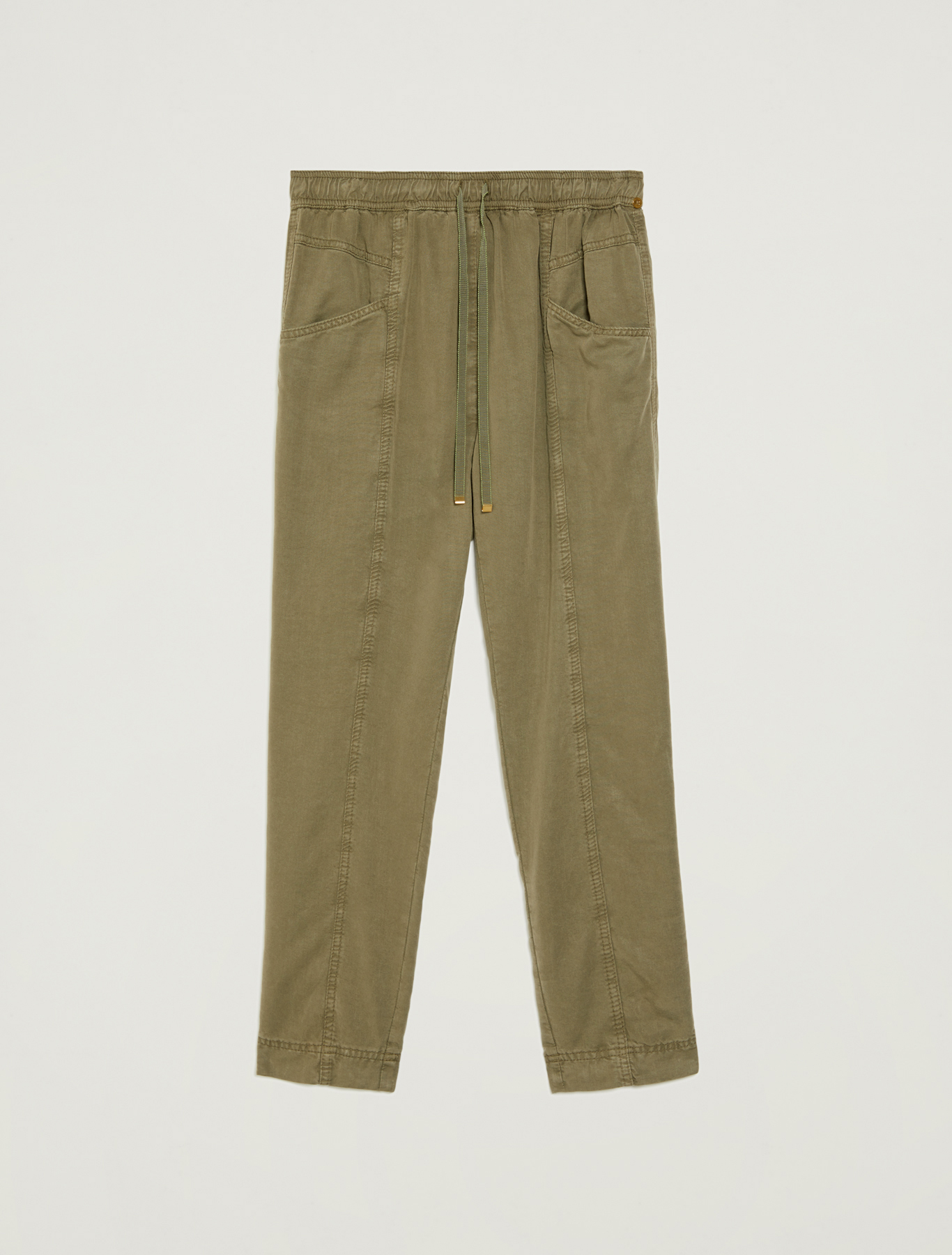 Pantaloni fluidi con coulisse, verde kaki - Pennyblack Pantaloni fluidi con coulisse - verde kaki - pennyblack