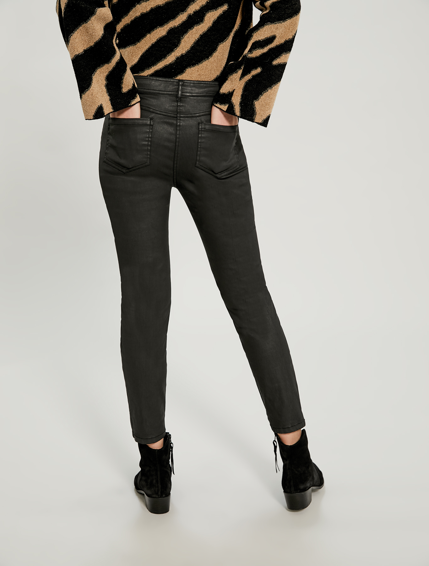 Skinny pants in raso spalmato, nero - Pennyblack Skinny pants in raso spalmato - nero - pennyblack