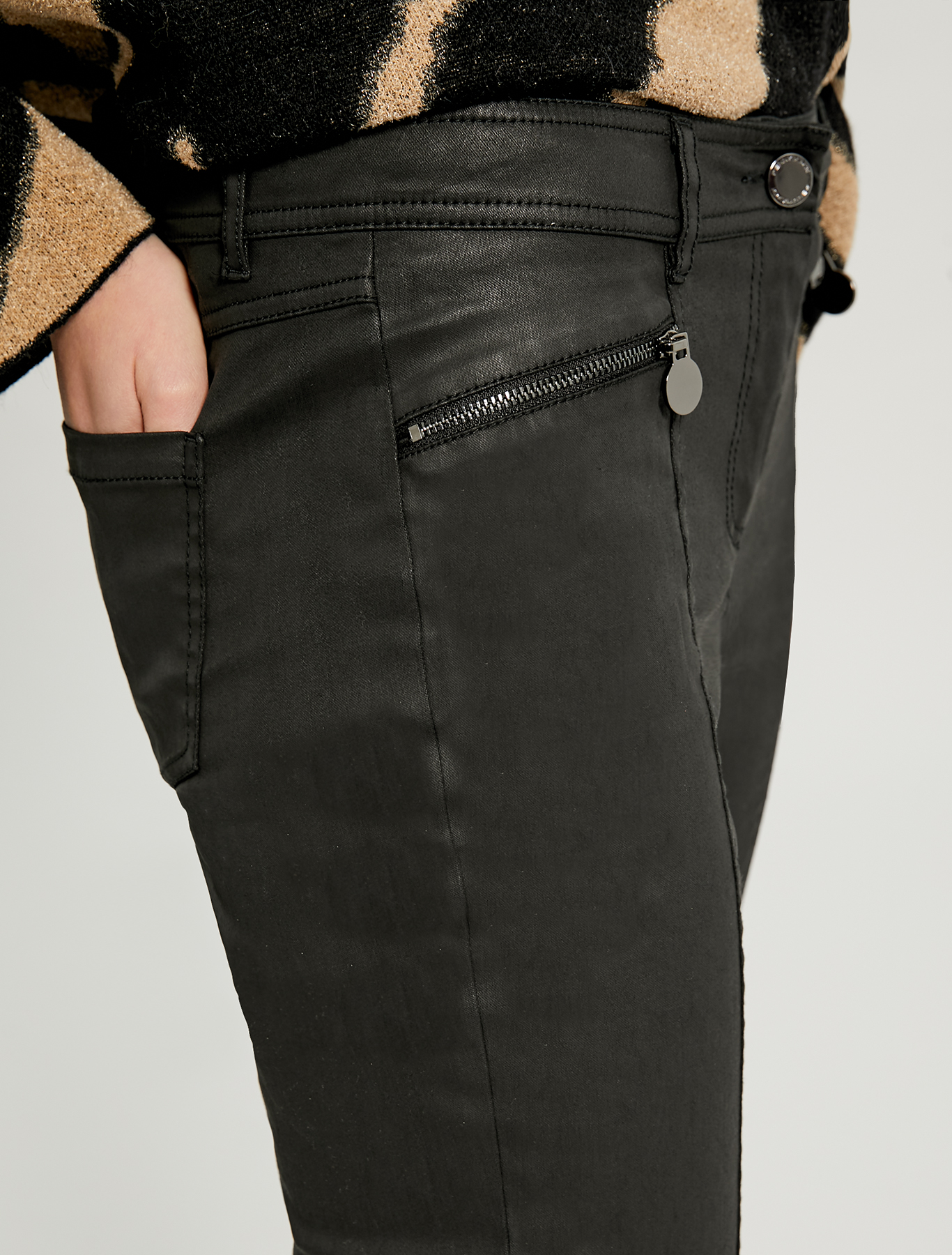 Skinny pants in raso spalmato, nero - Pennyblack Skinny pants in raso spalmato - nero - pennyblack