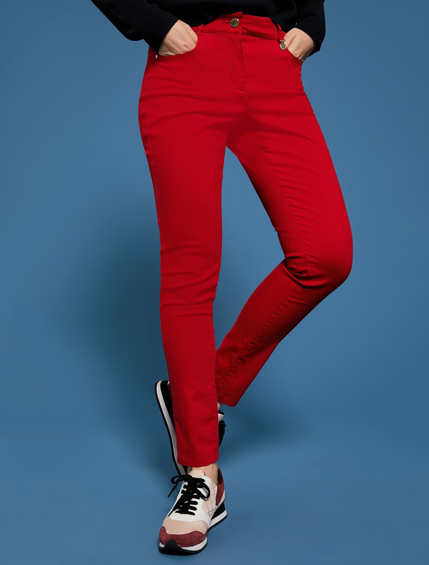 Skinny gabardine trousers, red - Pennyblack Skinny gabardine trousers - red - pennyblack