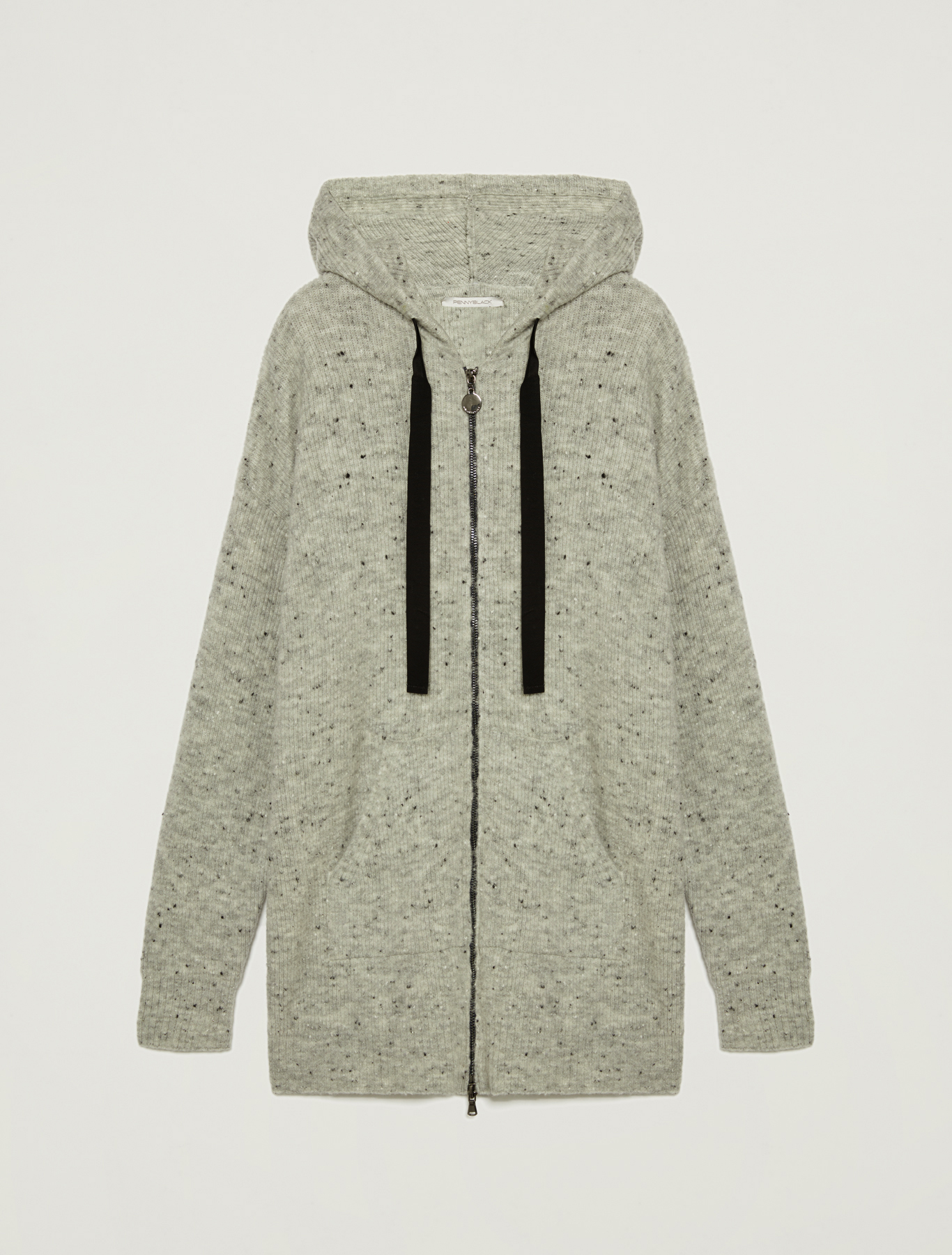 Hooded tweed cardigan, light grey - Pennyblack Hooded tweed cardigan - light grey - pennyblack