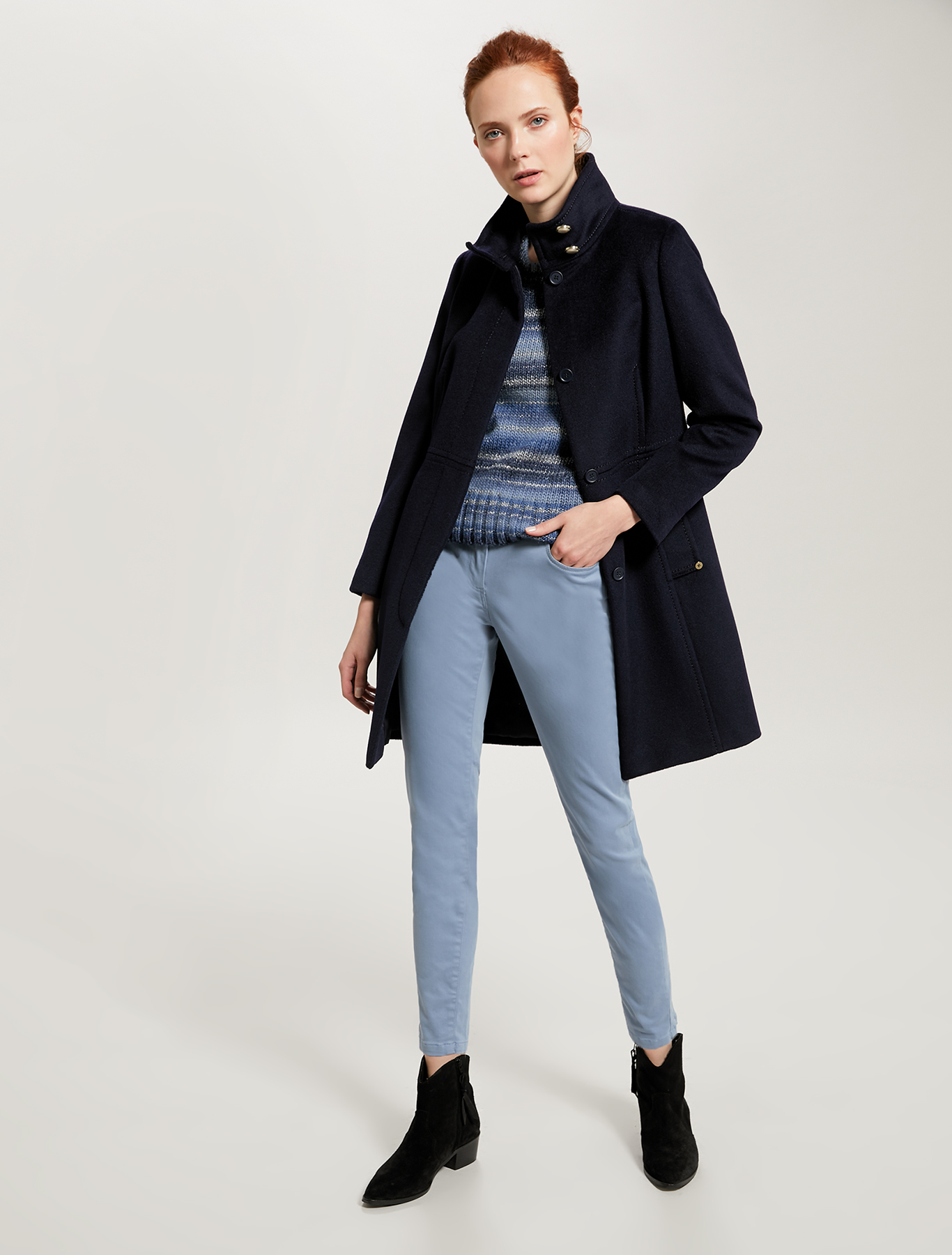 Shaded striped jumper with lamé, light blue - Pennyblack Shaded striped jumper with lamé - light blue - pennyblack
