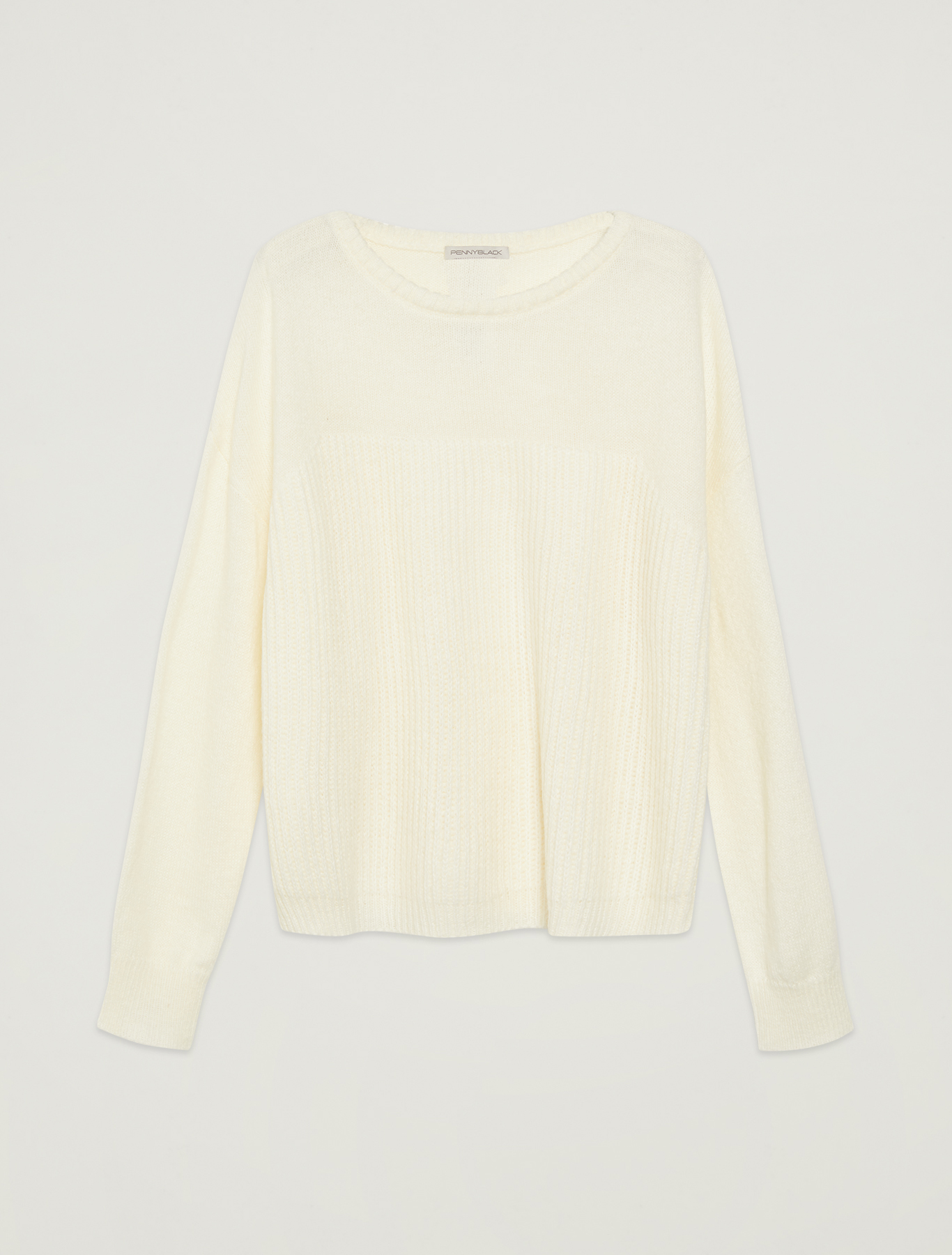 English rib knit jumper, white - Pennyblack English rib knit jumper - white - pennyblack