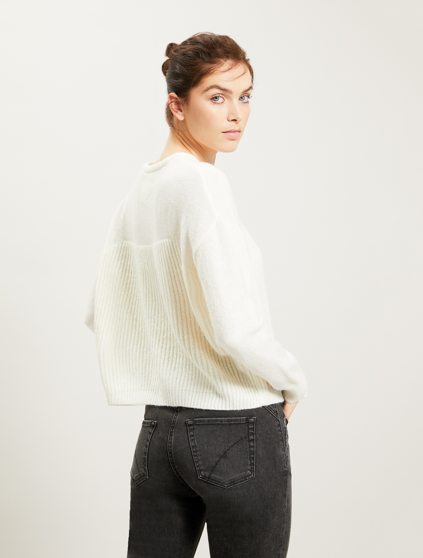 English rib knit jumper, white - Pennyblack English rib knit jumper - white - pennyblack