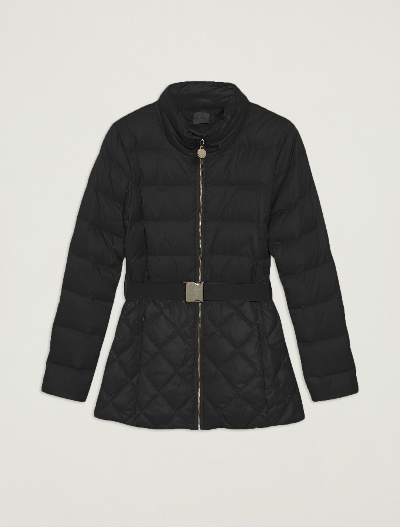 Slim fit matt-glossy down jacket, black - Pennyblack Slim fit matt-glossy down jacket - black - pennyblack