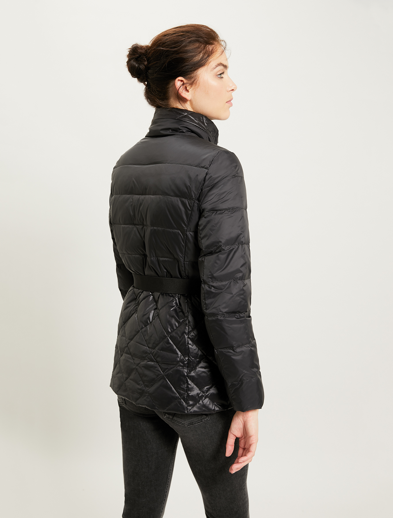 Slim fit matt-glossy down jacket, black - Pennyblack Slim fit matt-glossy down jacket - black - pennyblack