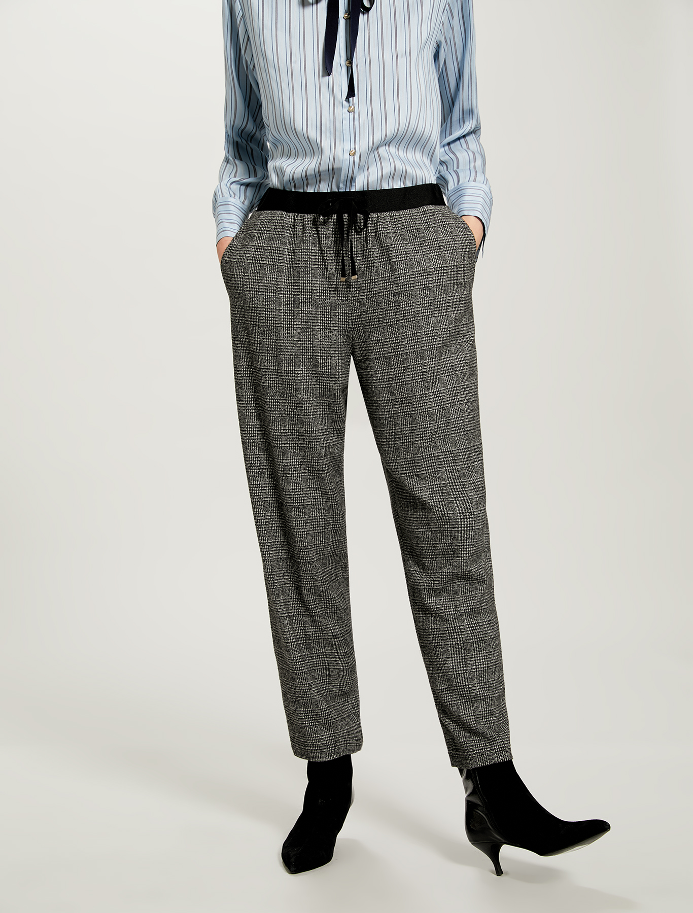 Pantaloni in jersey jacquard, fantasia nero - Pennyblack Pantaloni in jersey jacquard - fantasia nero - pennyblack