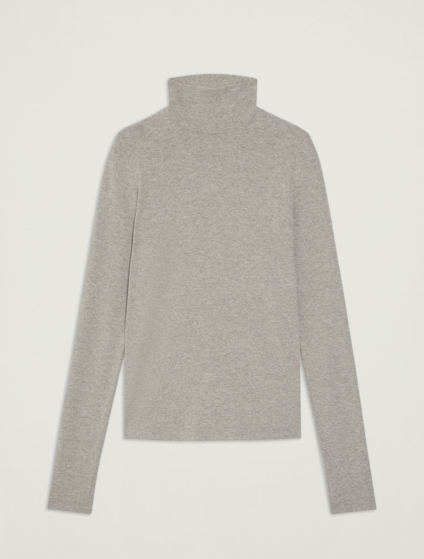 Turtleneck cotton T-shirt, light grey - Pennyblack Turtleneck cotton T-shirt - light grey - pennyblack