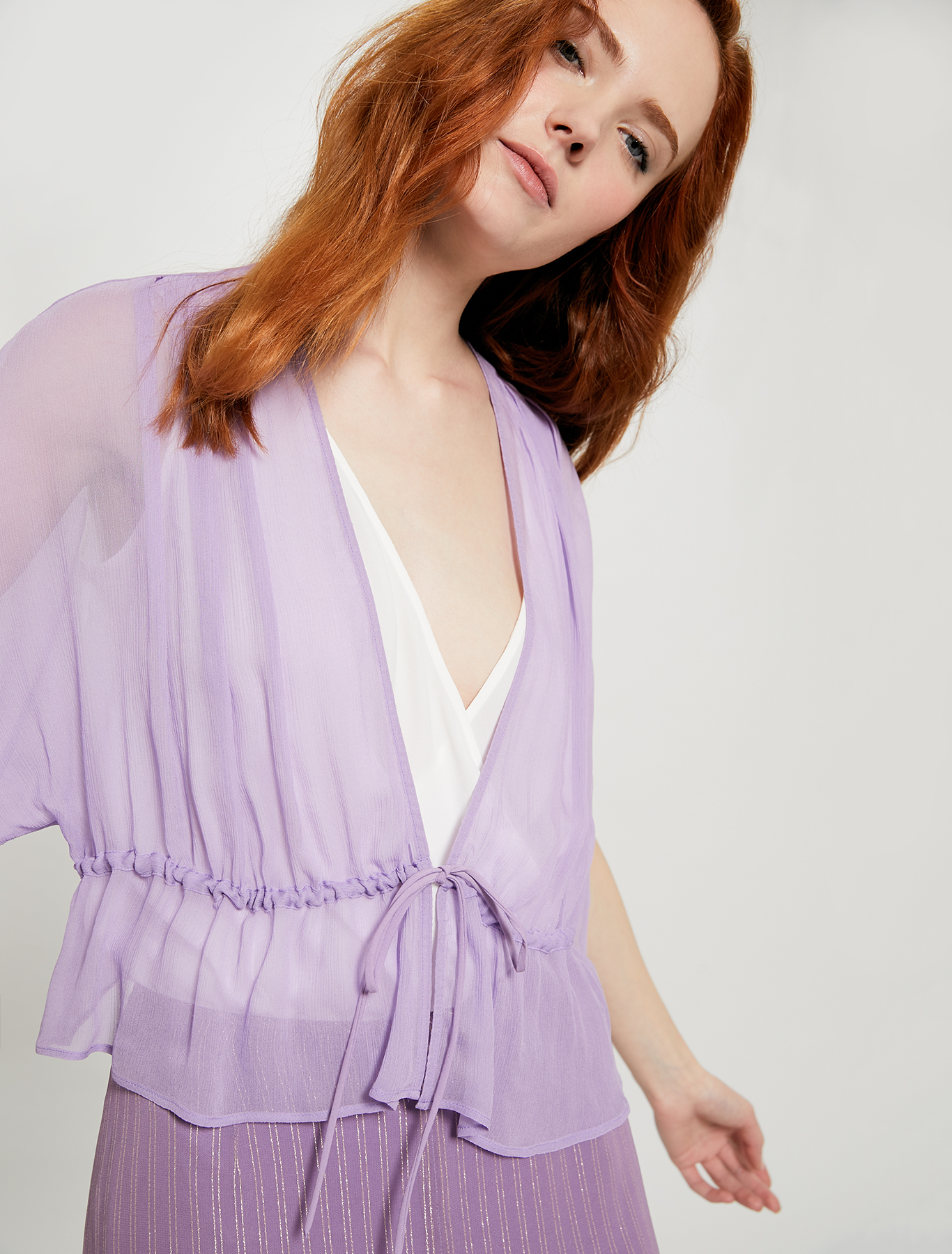 Kimono shrug with drawstring, lilac - Pennyblack Kimono shrug with drawstring - lilac - pennyblack