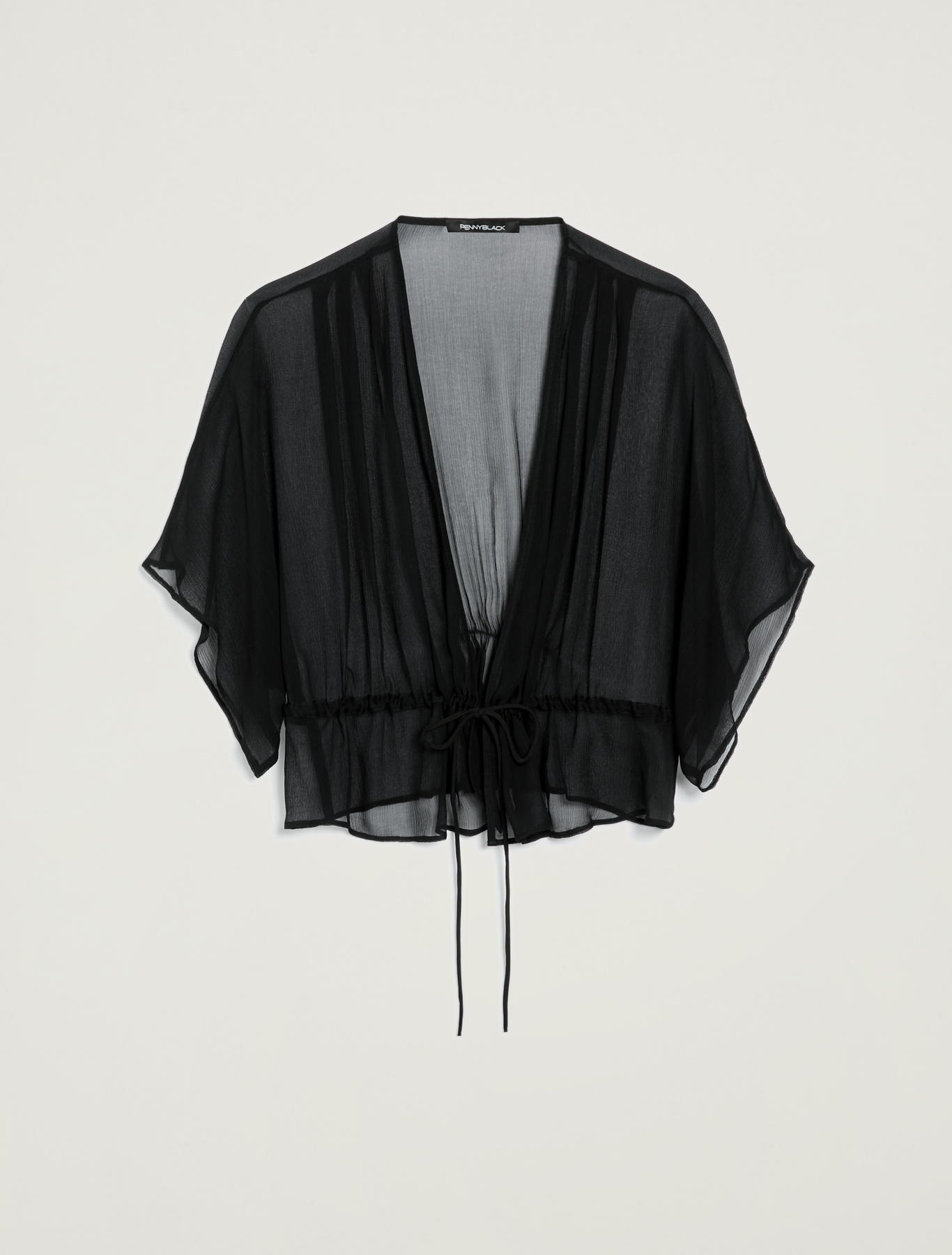 Kimono shrug with drawstring, black - Pennyblack Kimono shrug with drawstring - black - pennyblack