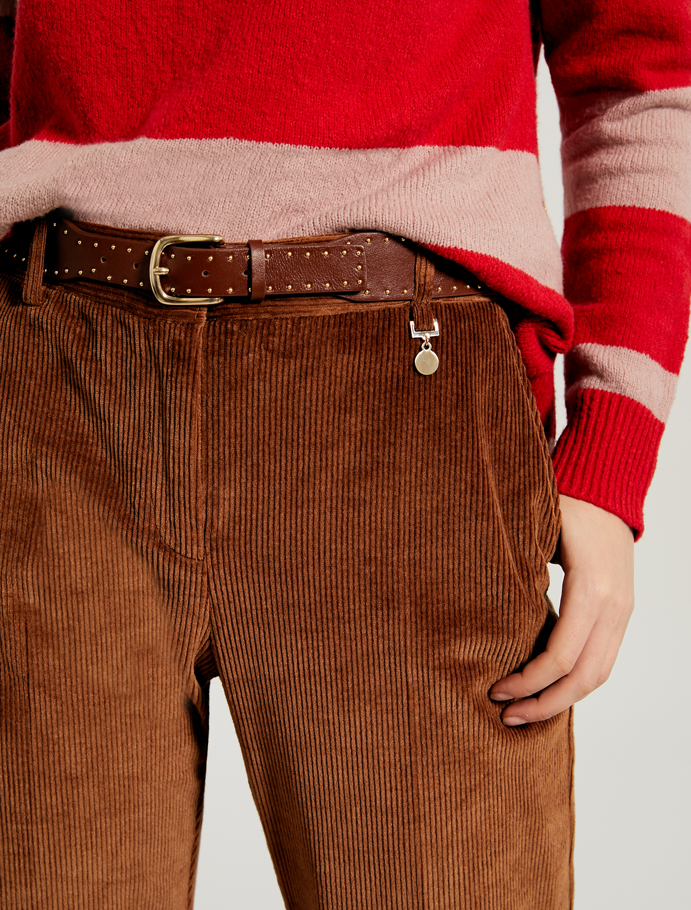 Belt with micro studs, tan - Pennyblack Belt with micro studs - tan - pennyblack