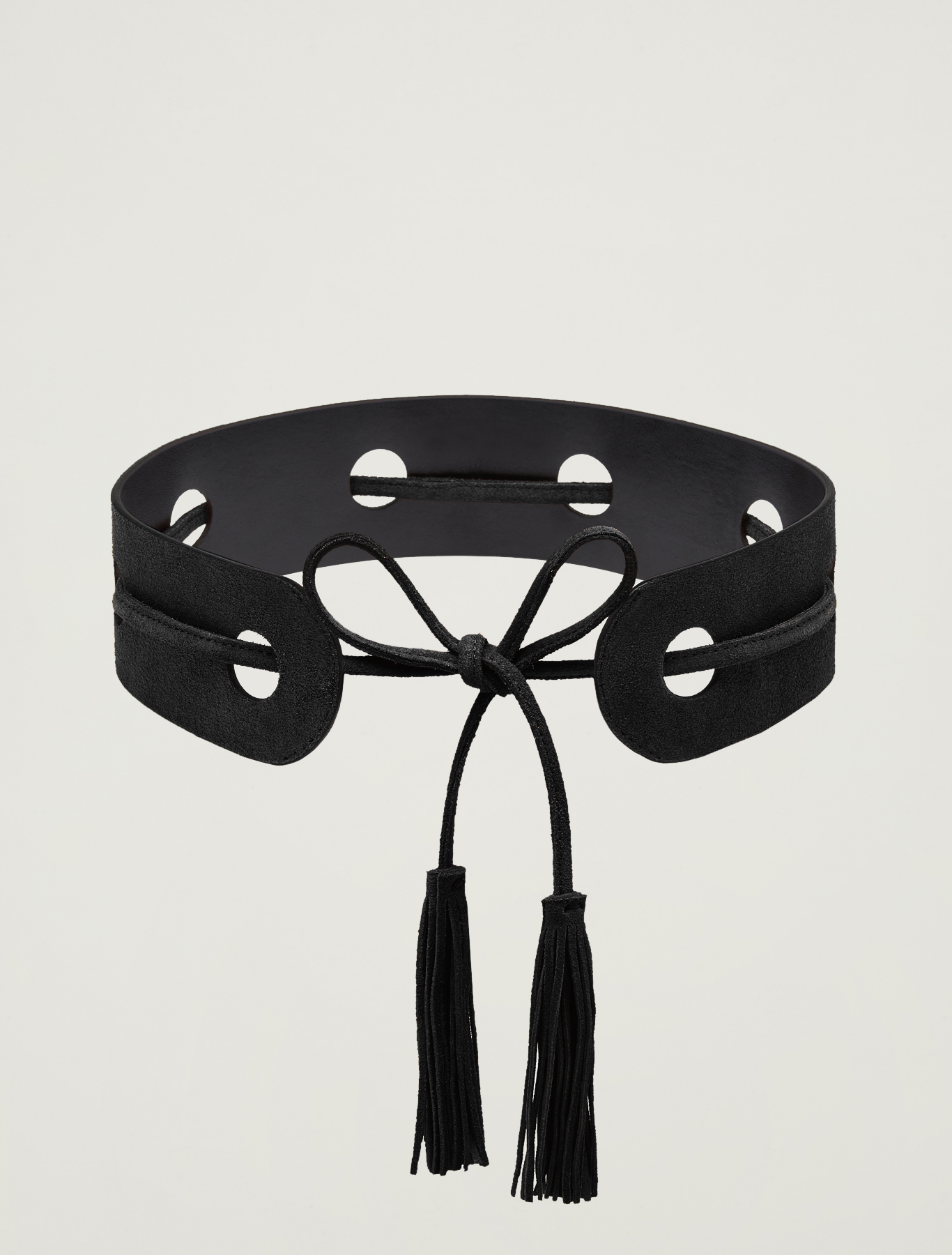 Belt with inlays and tassels, black - Pennyblack Belt with inlays and tassels - black - pennyblack