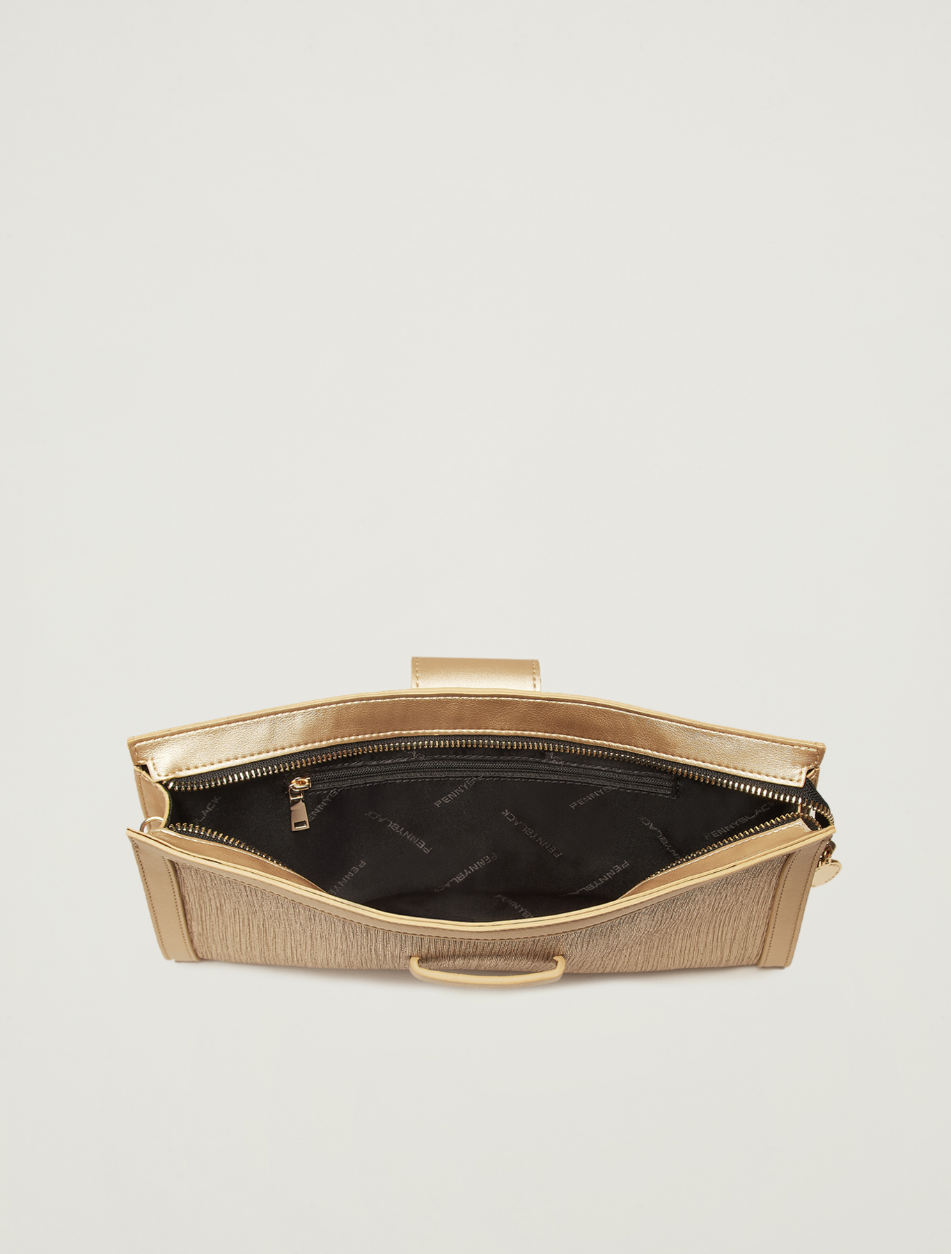 Lamé fabric clutch, gold - Pennyblack Lamé fabric clutch - gold - pennyblack