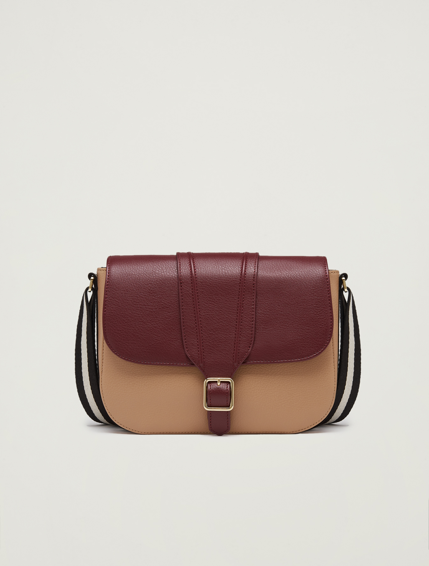 Messenger bag with striped ribbon, burgundy - Pennyblack Messenger bag with striped ribbon - burgundy - pennyblack