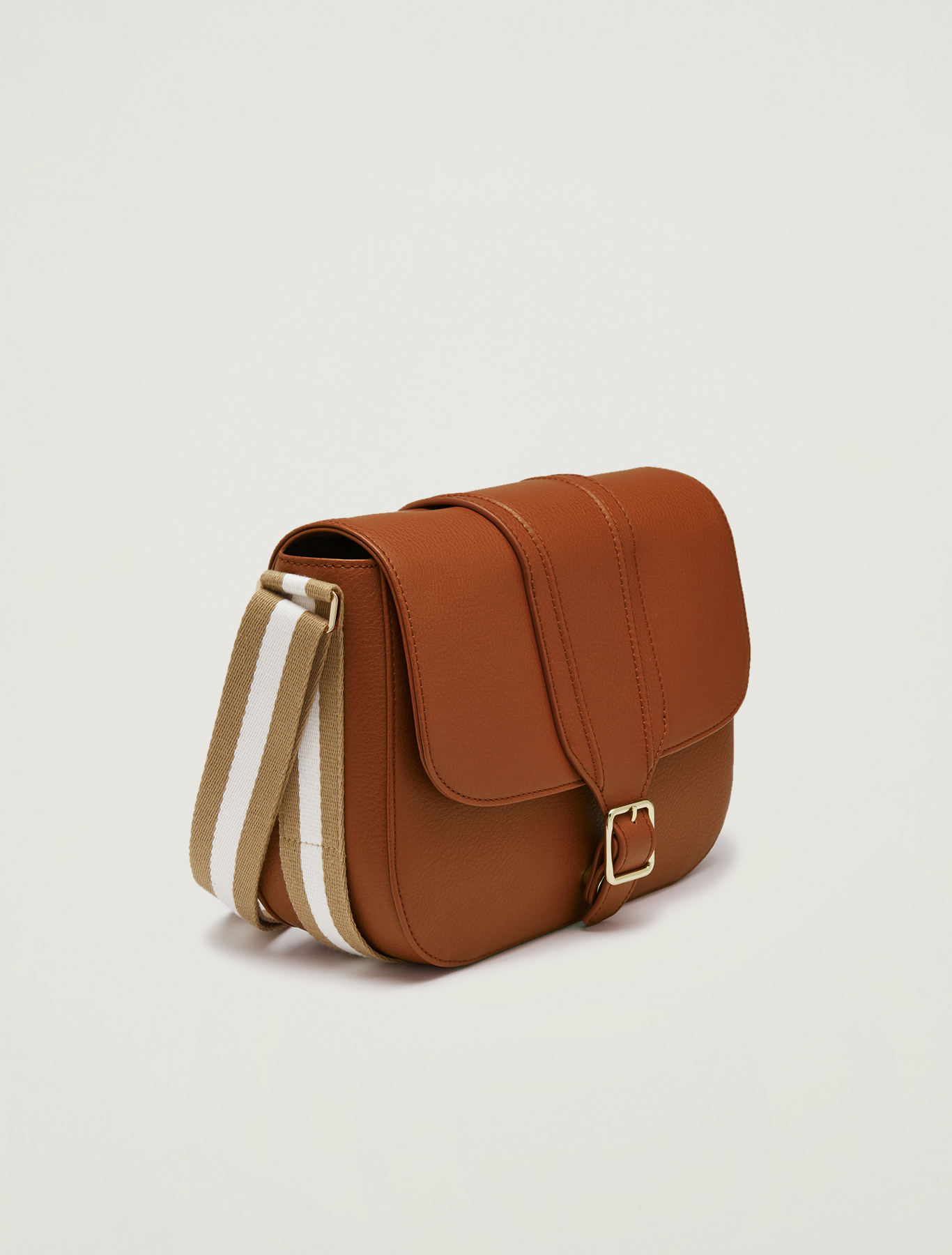 Messenger bag with striped ribbon, tan - Pennyblack Messenger bag with striped ribbon - tan - pennyblack