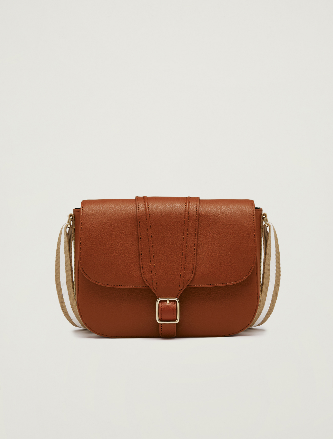Messenger bag with striped ribbon, tan - Pennyblack Messenger bag with striped ribbon - tan - pennyblack