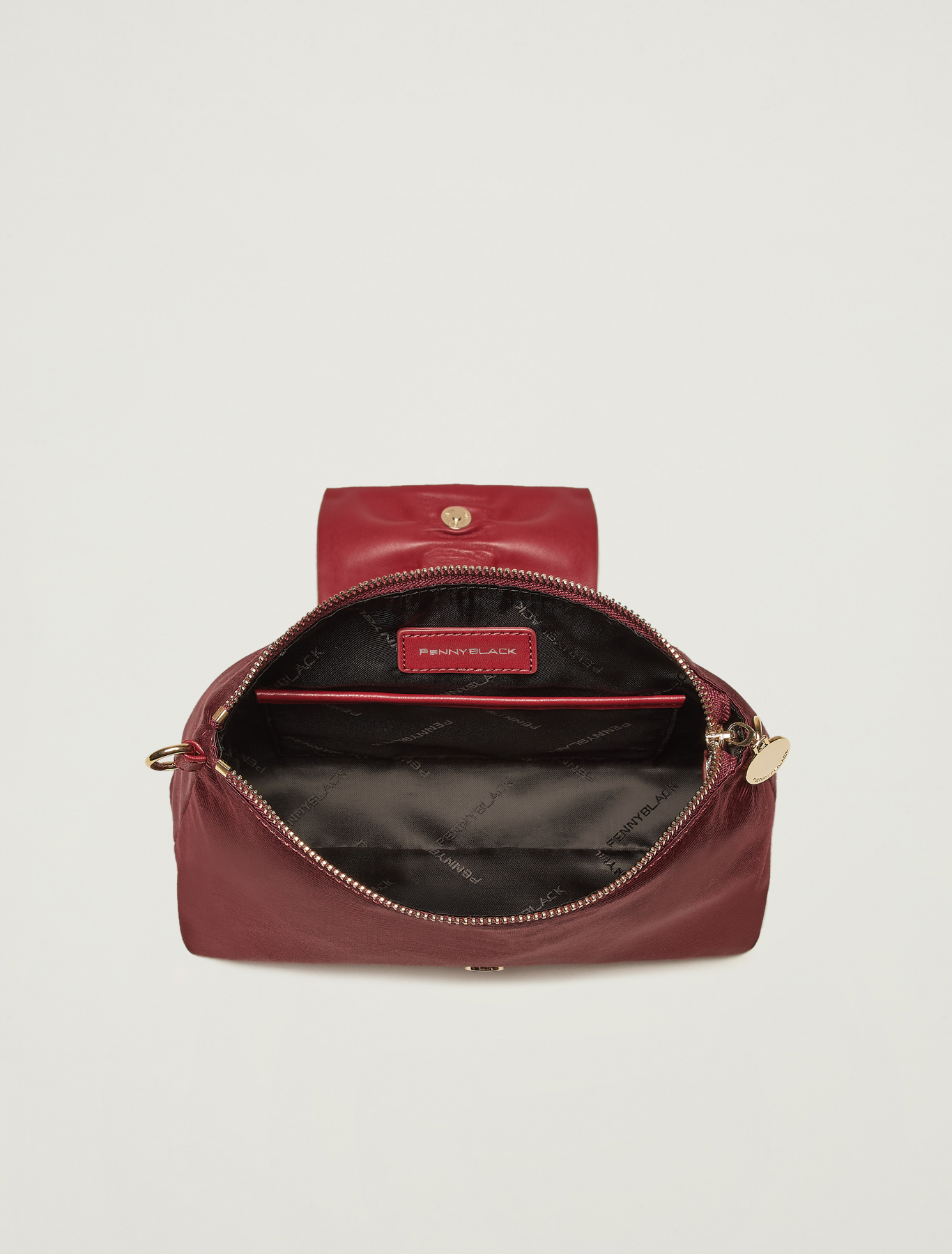 Grosgrain mini bag with ruffle, burgundy - Pennyblack Grosgrain mini bag with ruffle - burgundy - pennyblack