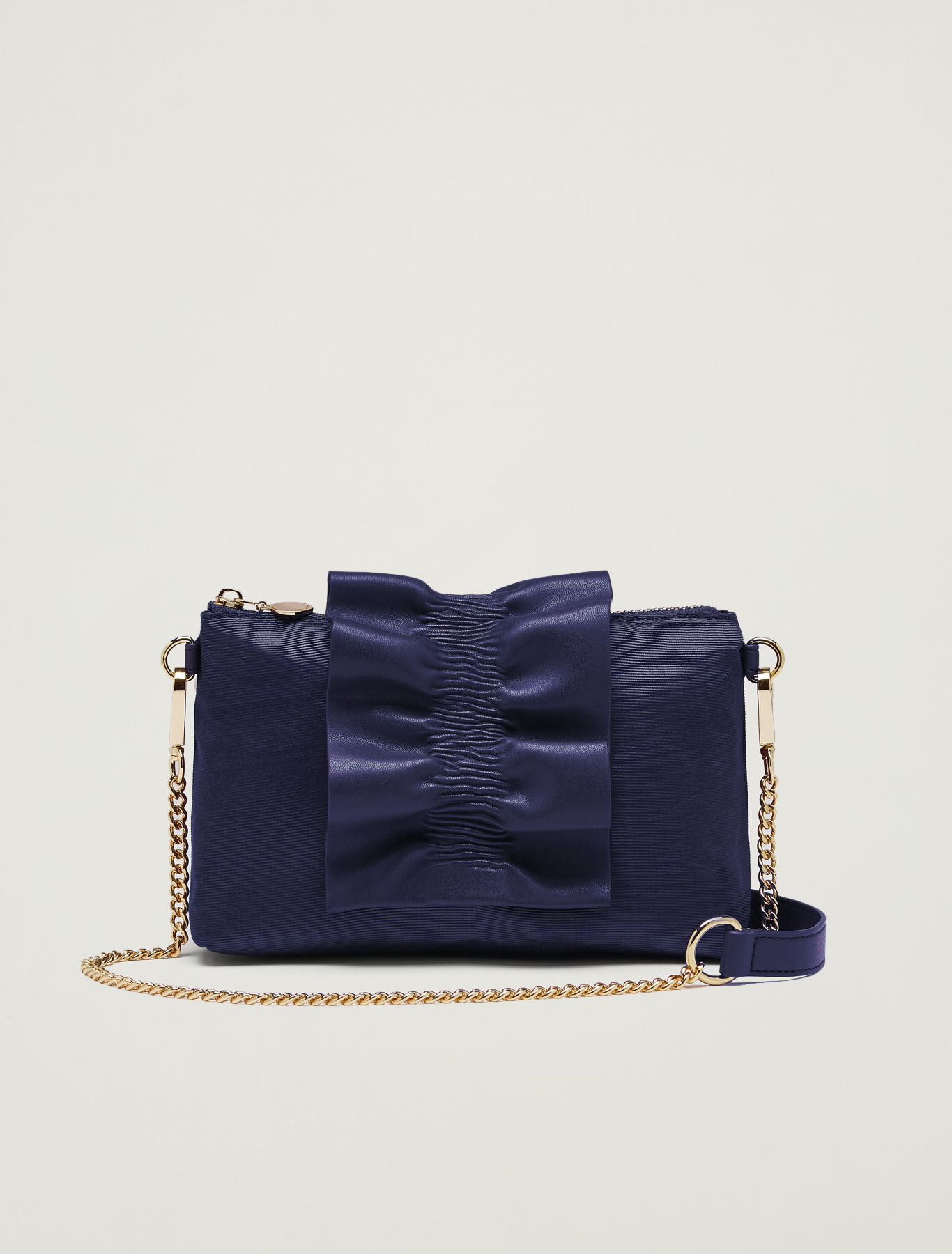 Grosgrain mini bag with ruffle, navy blue - Pennyblack Grosgrain mini bag with ruffle - navy blue - pennyblack